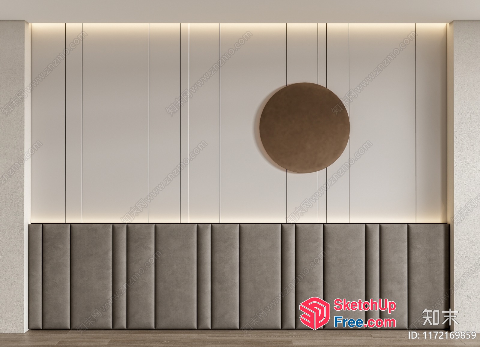 Minimalist Style Pillar Wall Decor 3D SketchUp File