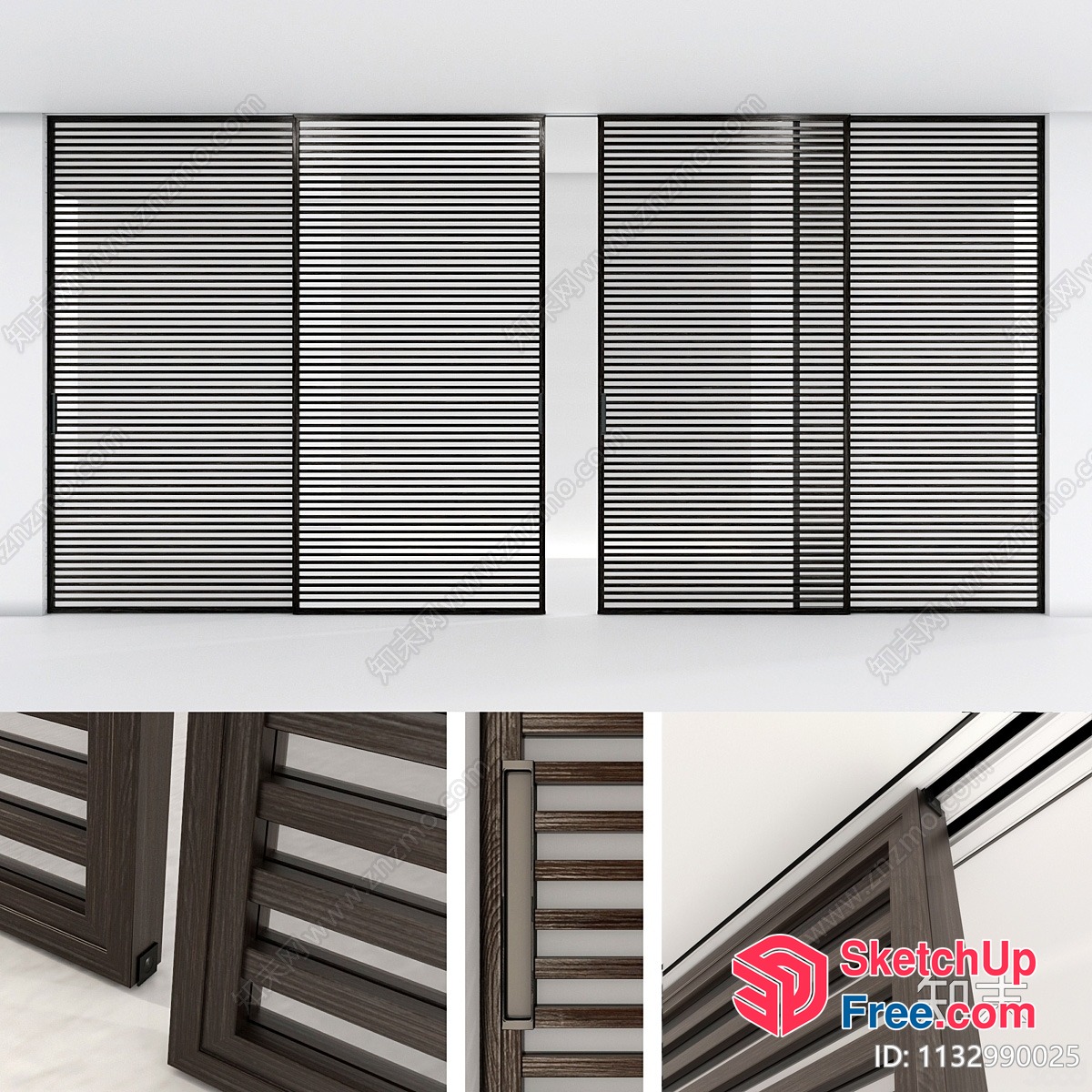 Modern Slatted Window Blinds 3D SketchUp File