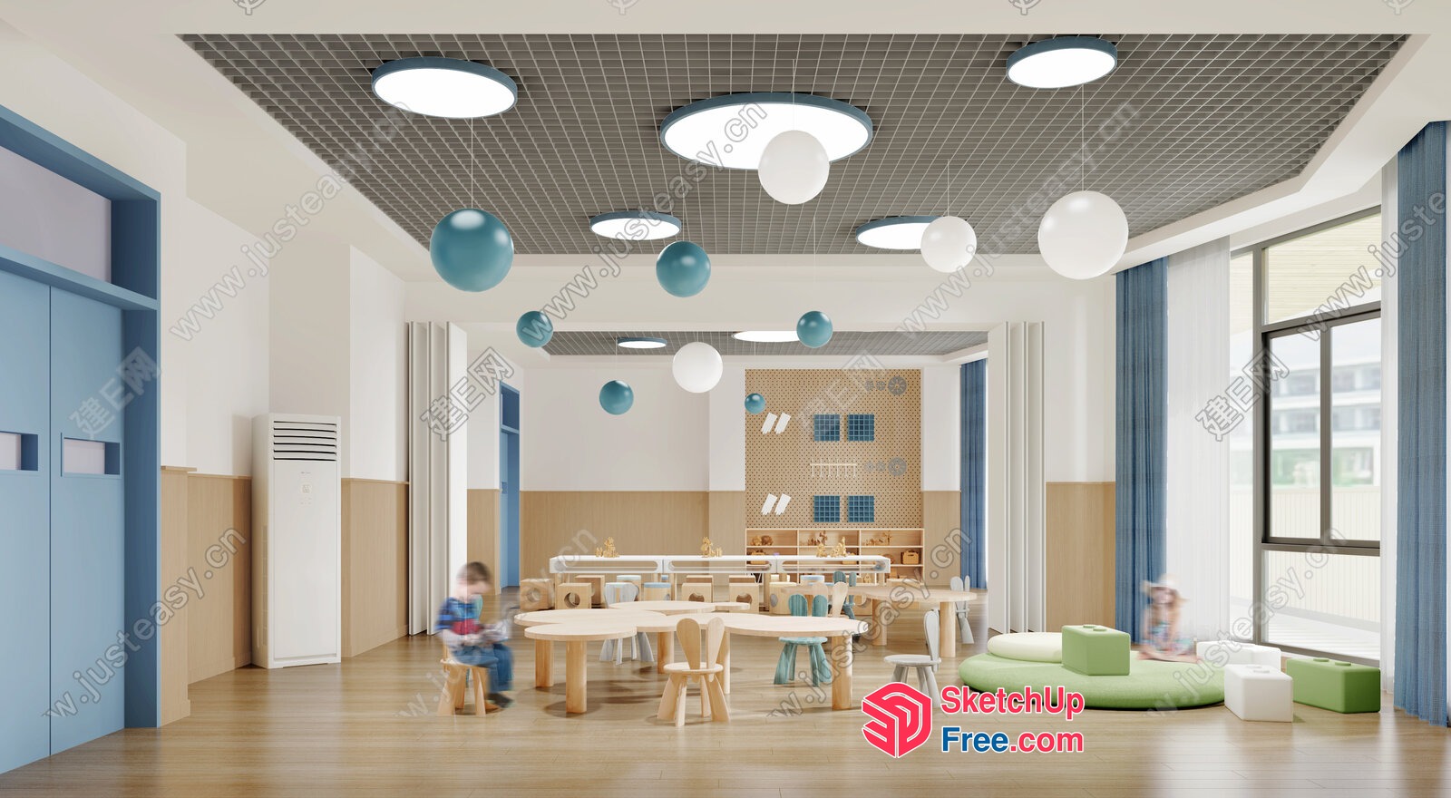 Modern Open-Plan Children'S Playroom 3D SketchUp File