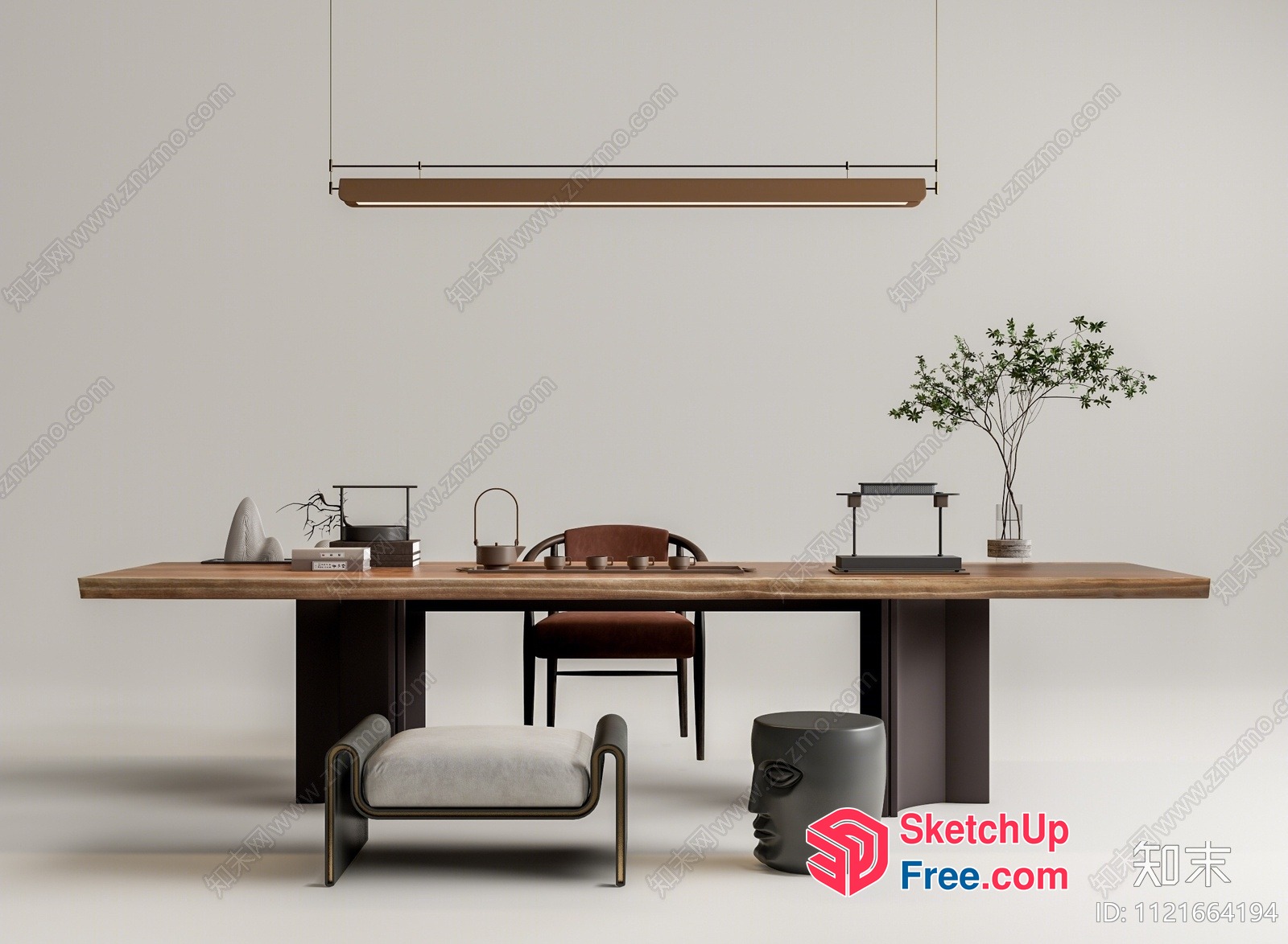 Modern Office Interior With Sleek Furniture And Minimalist Decor 3D SketchUp File