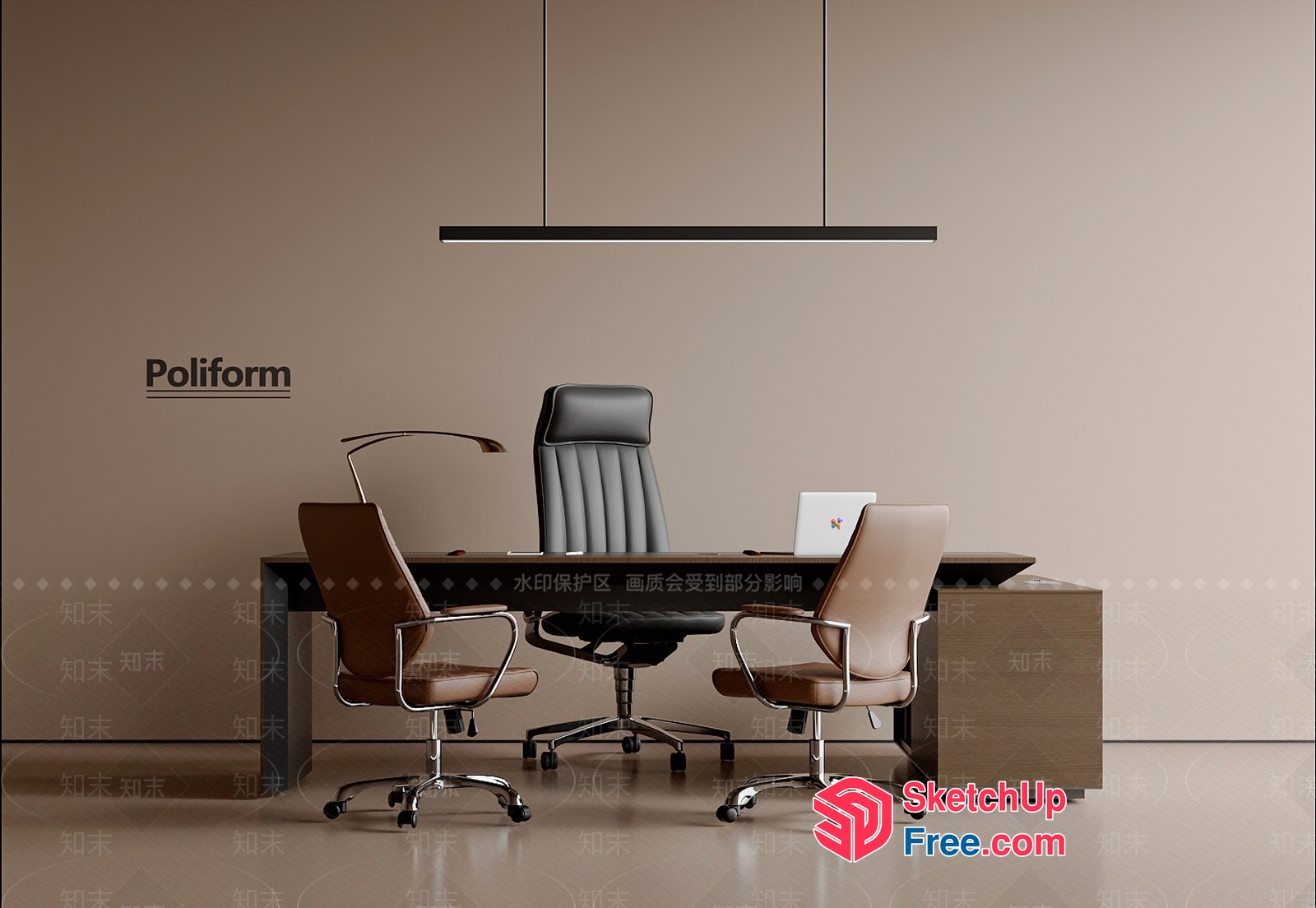 Poliform Office Furniture Collection 3D SketchUp File