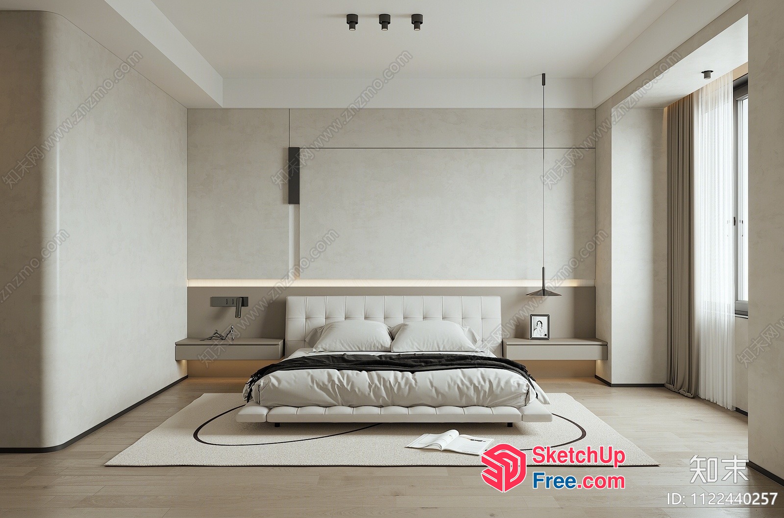 Minimalist Bedroom Interior Design 3D SketchUp File