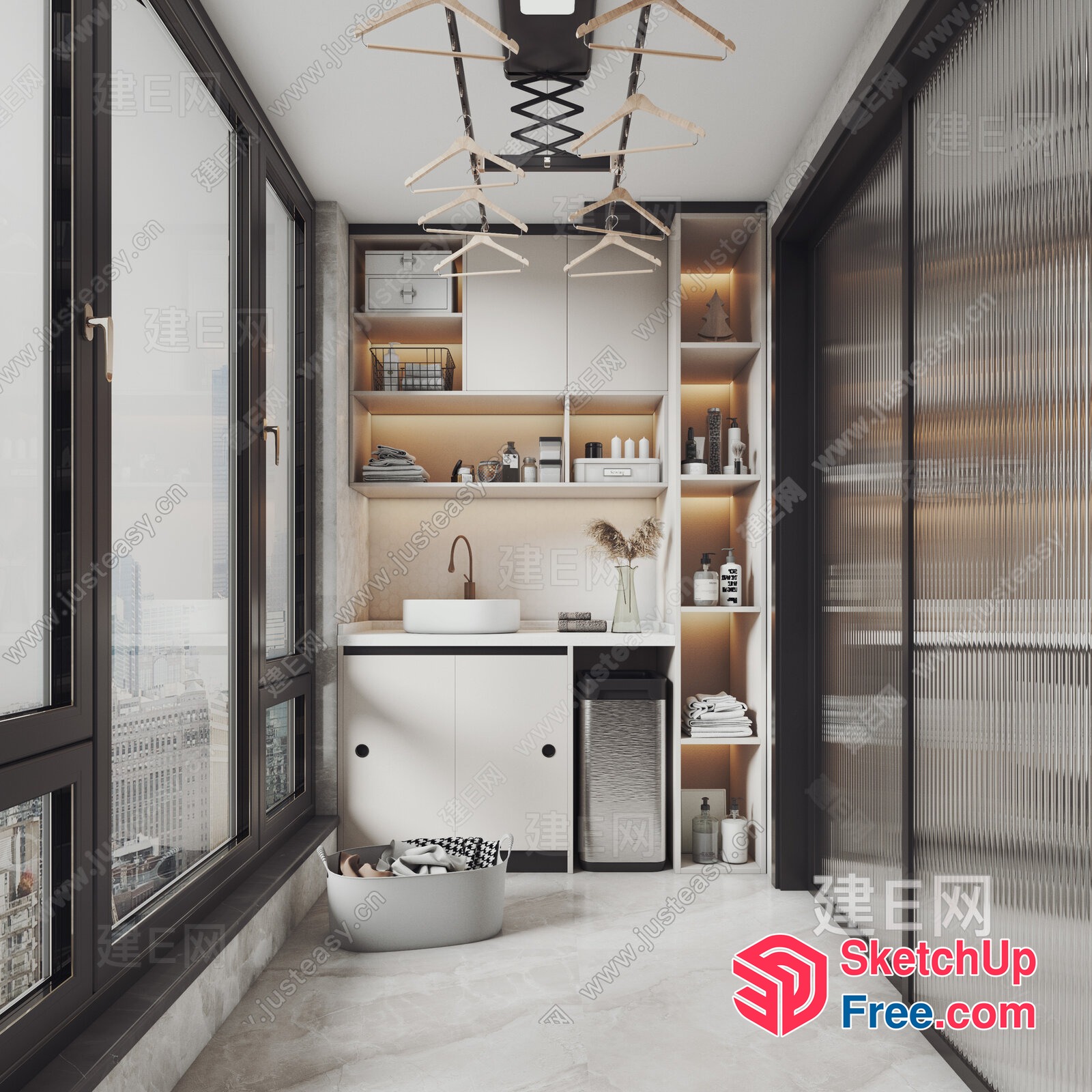 Modern Minimalist City Apartment 3D SketchUp File