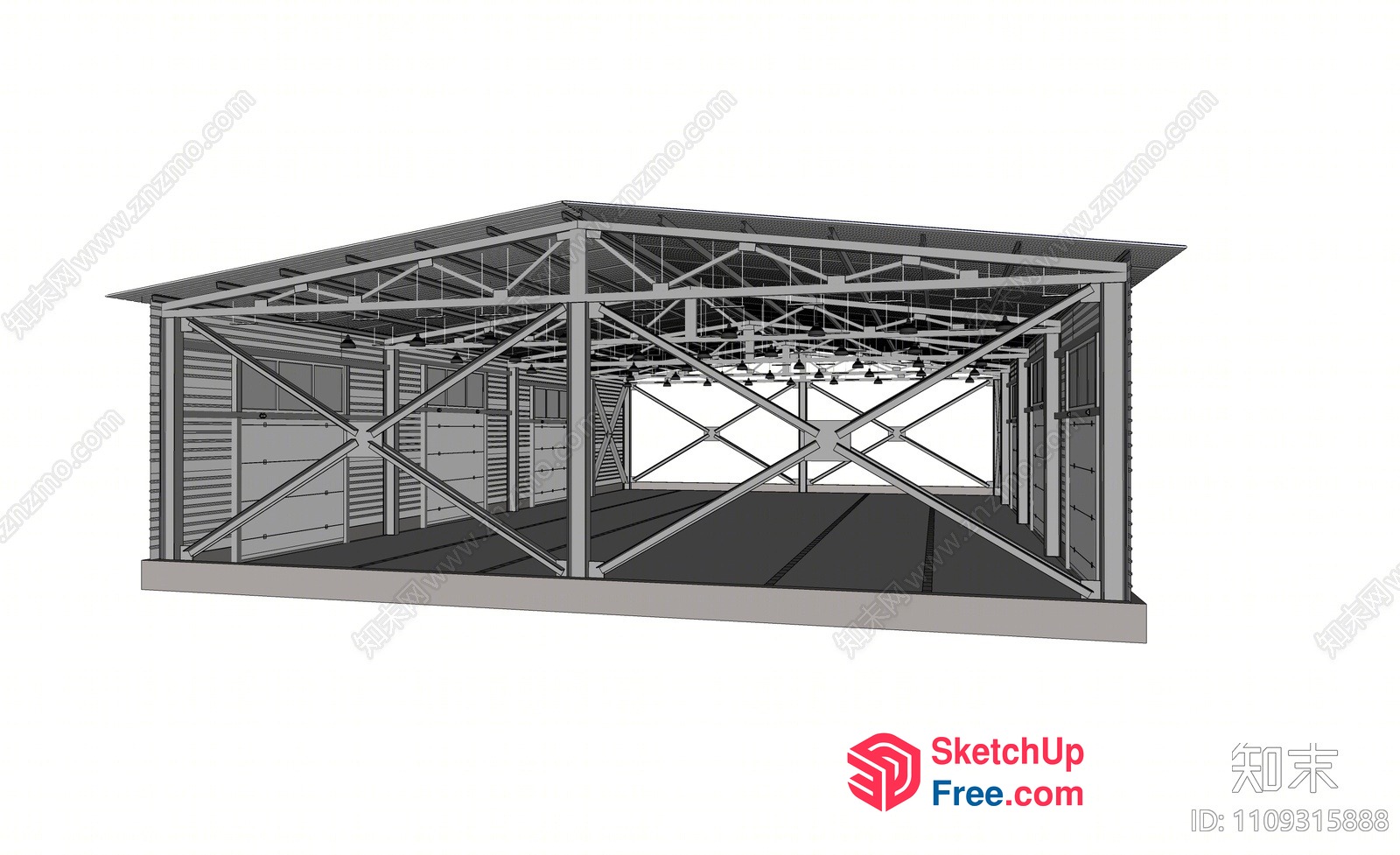 Industrial Building Interior 3D SketchUp File