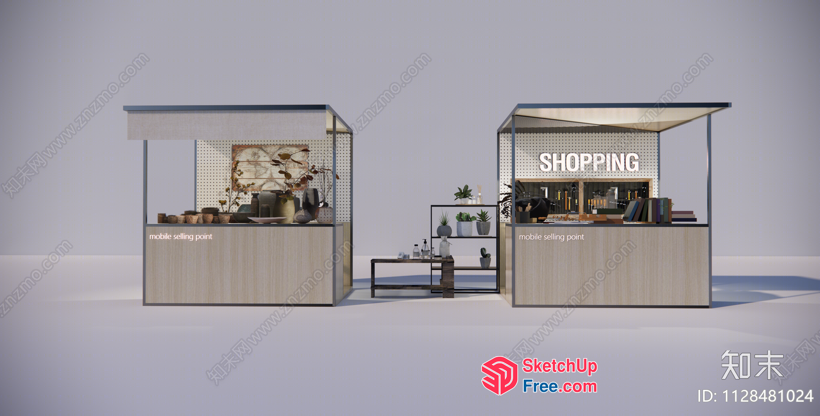 Modern Minimalist Mobile Shopping Point 3D SketchUp File