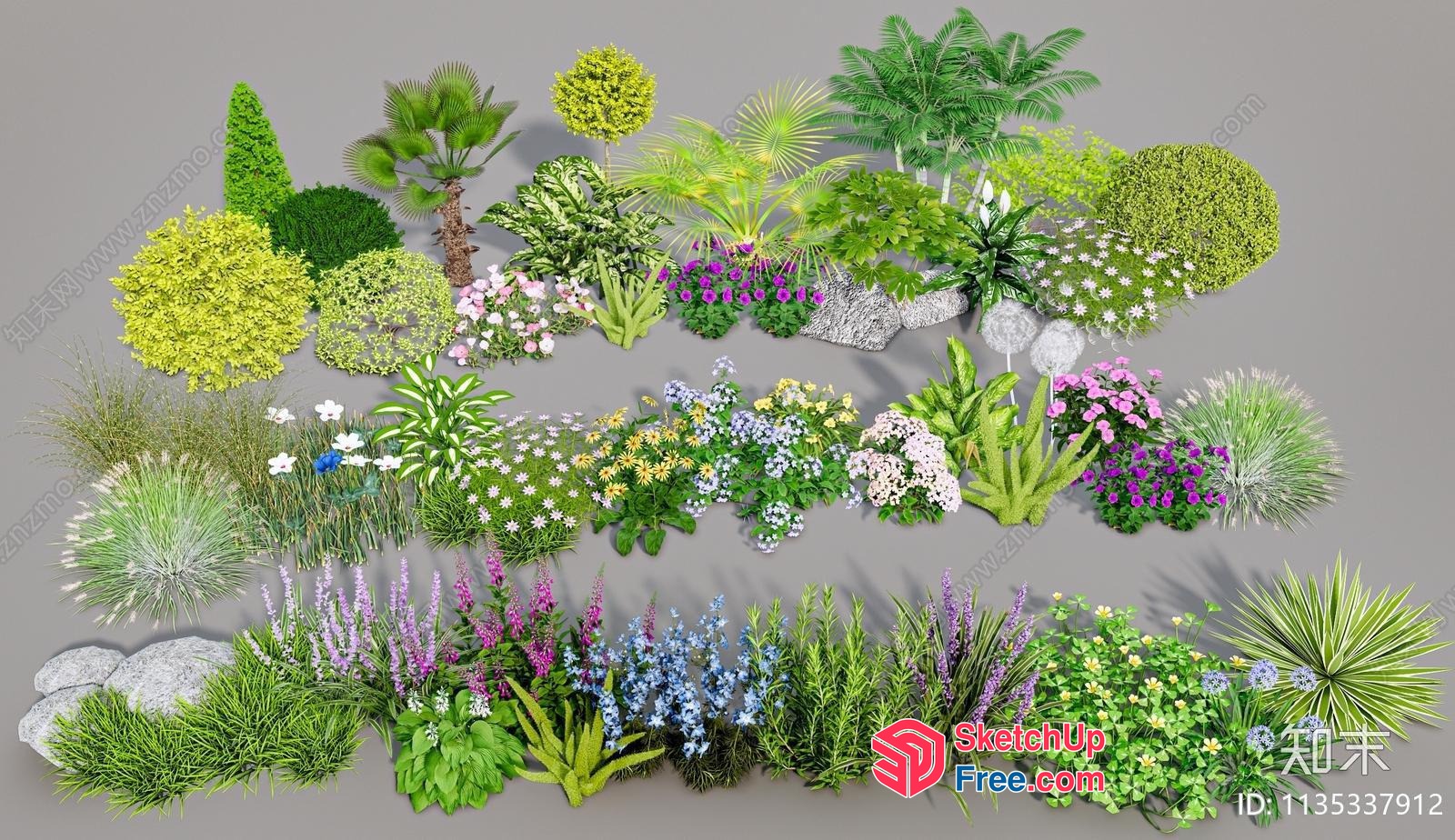 Vibrant Tropical Landscape 3D SketchUp File