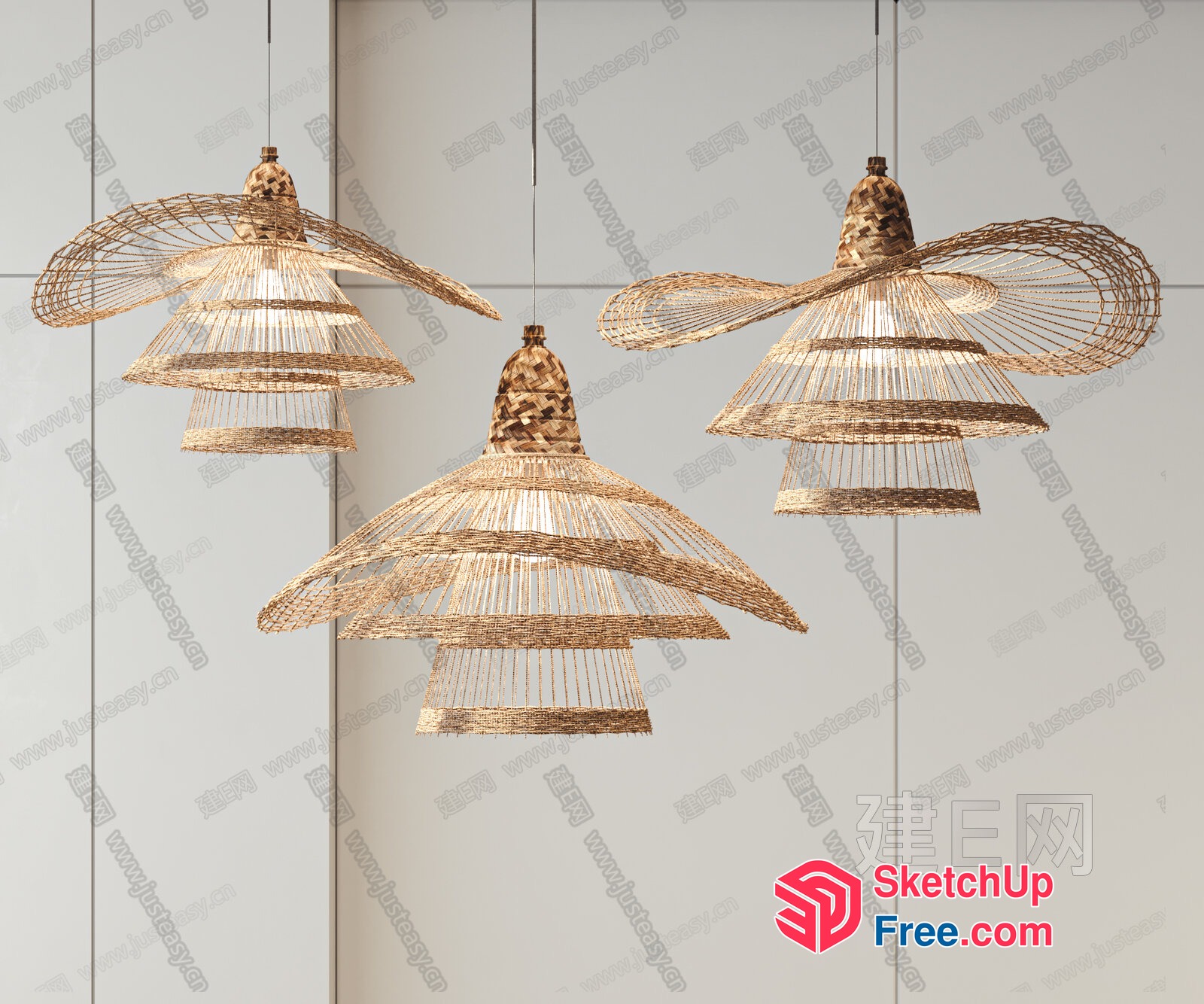 Ornate Ceiling Lighting Fixtures 3D SketchUp File