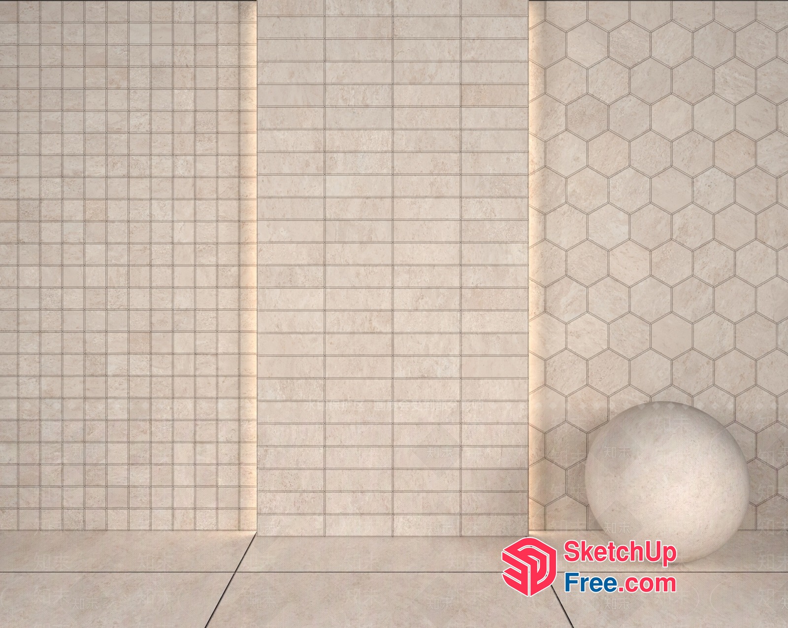 Minimalist Creamy Style Interior Decor 3D SketchUp File