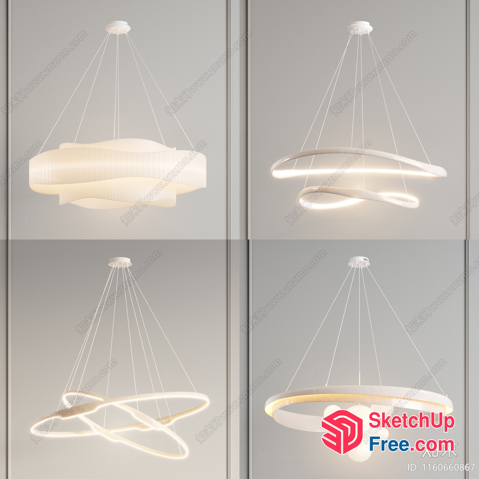 Modern Minimalist Chandelier Design 3D SketchUp File