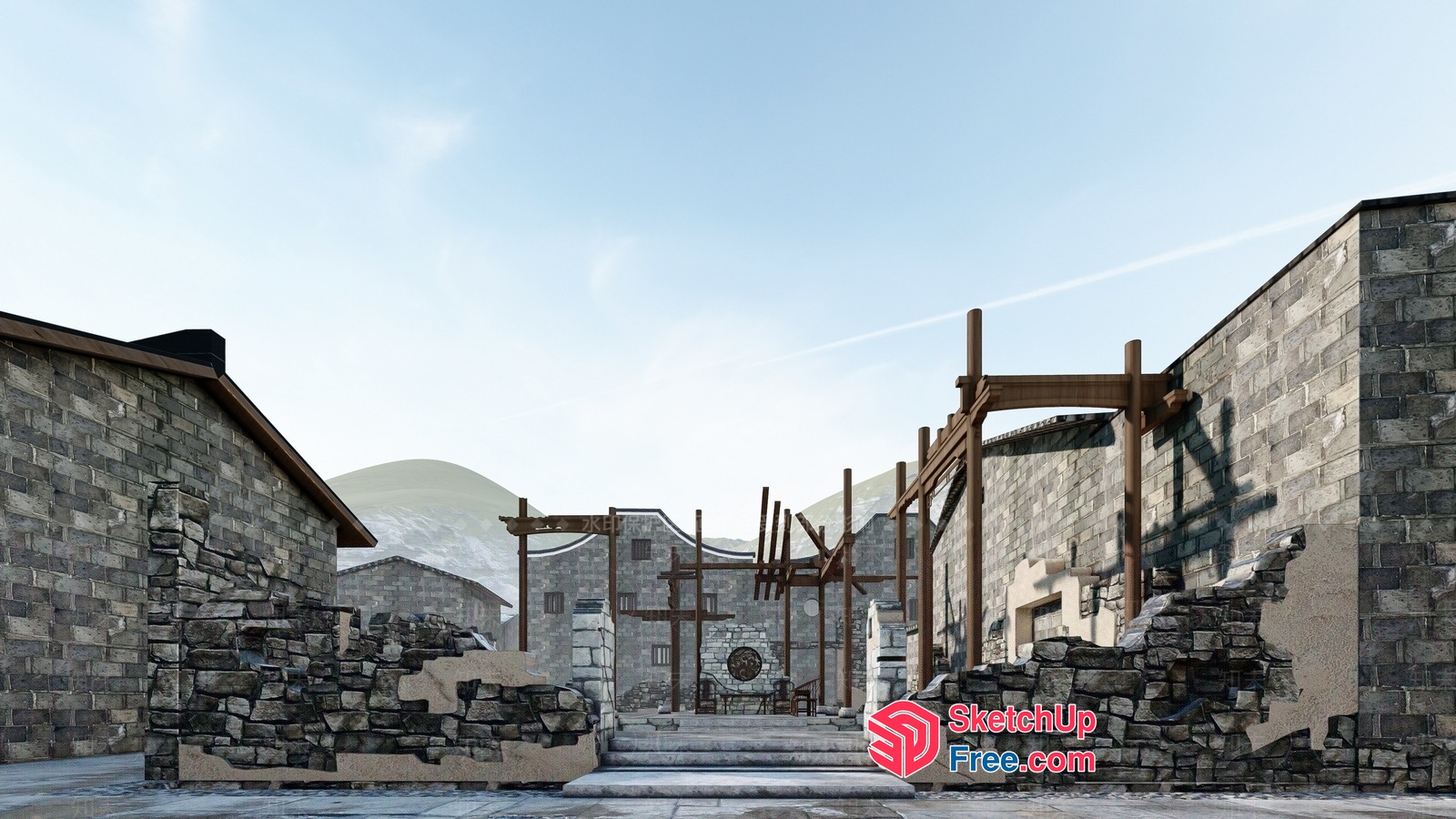 Exterior Homestay Villa Collection 3D SketchUp File