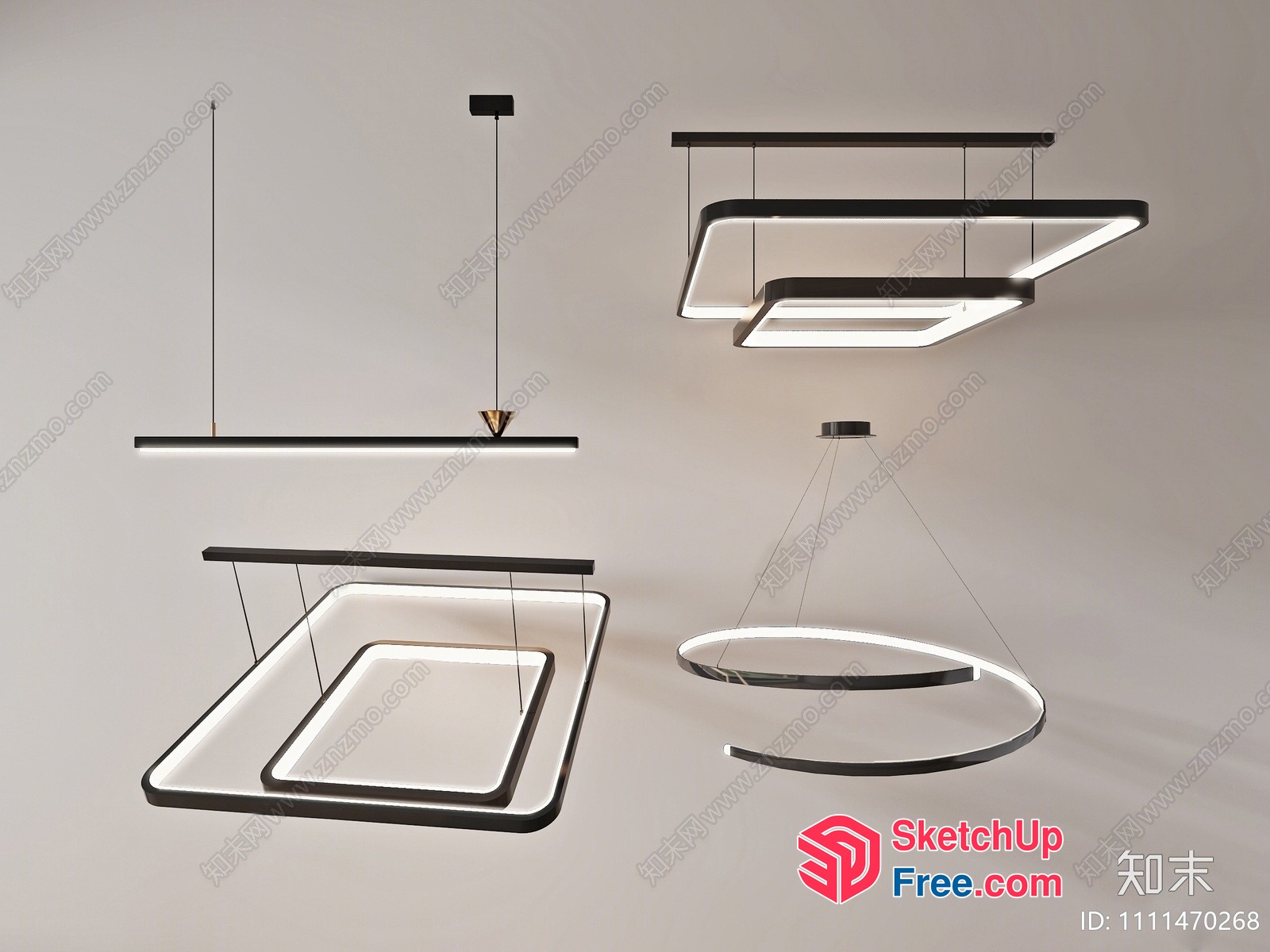 Modern Ceiling Lighting Fixtures 3D SketchUp File