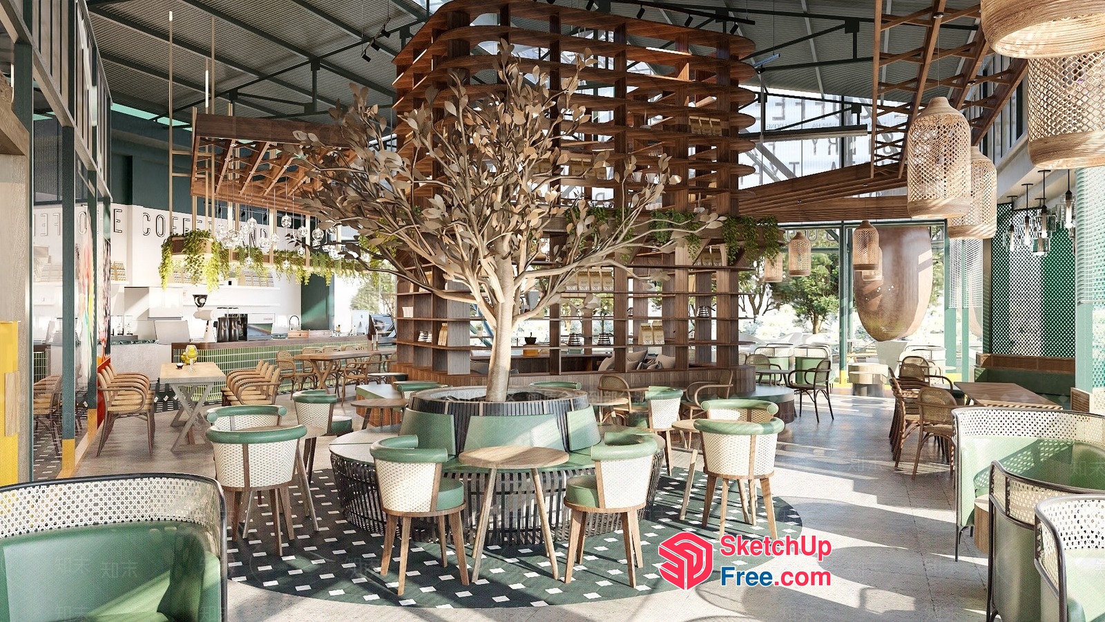Elegant And Modern Restaurant Interior 3D SketchUp File