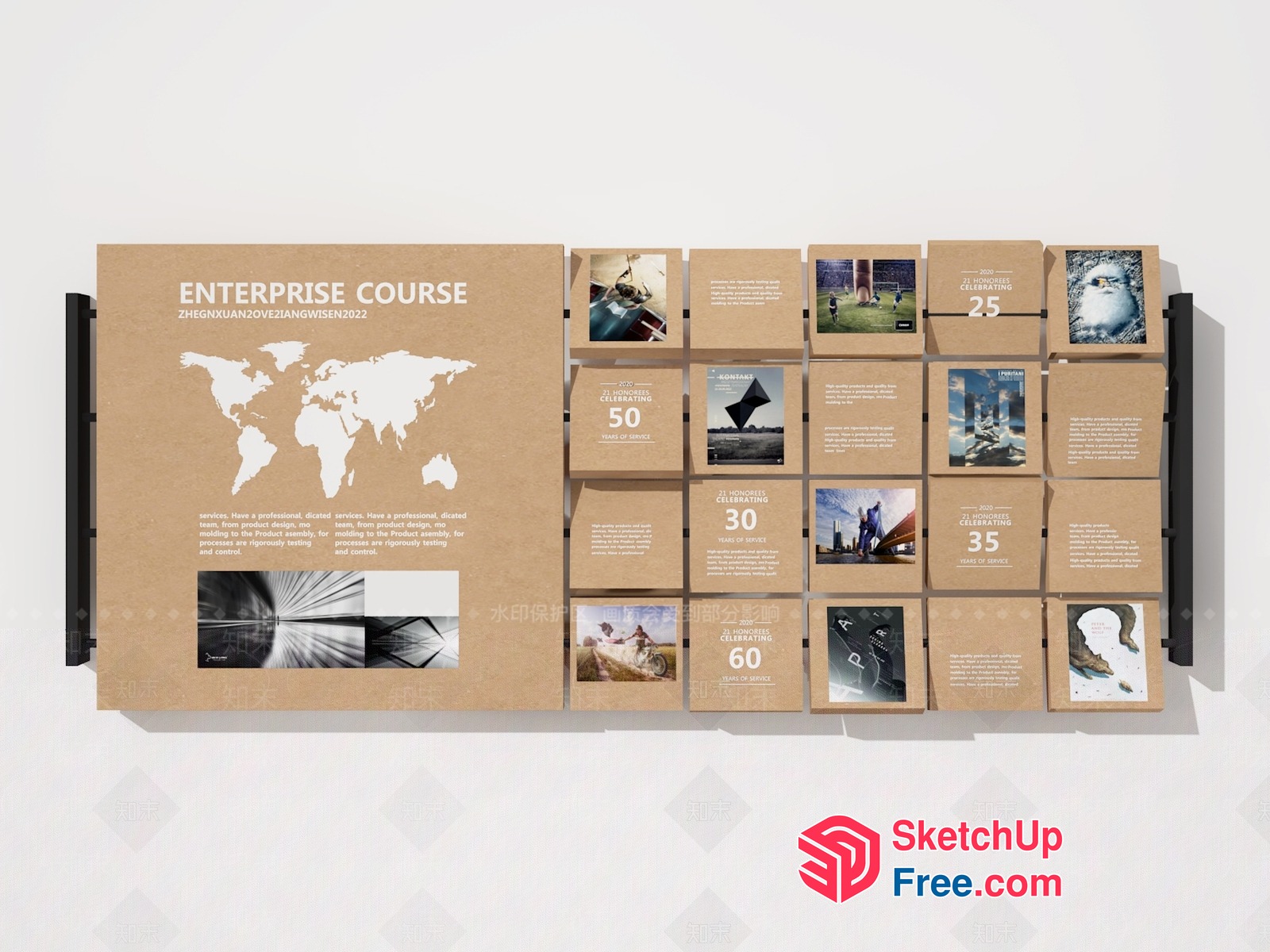 Enterprise Course Wall Display 3D SketchUp File
