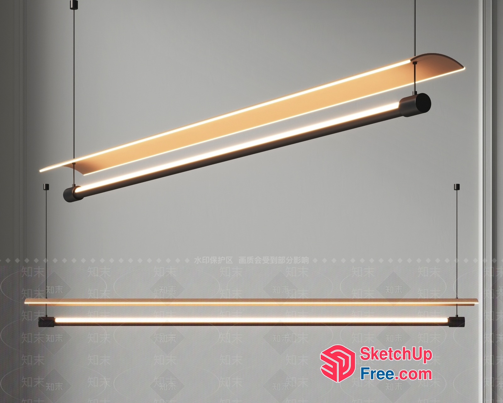 Modern Hanging Light Fixtures 3D SketchUp File