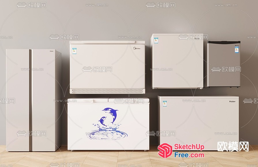 Collection Of Various Fridge Types 3D SketchUp File