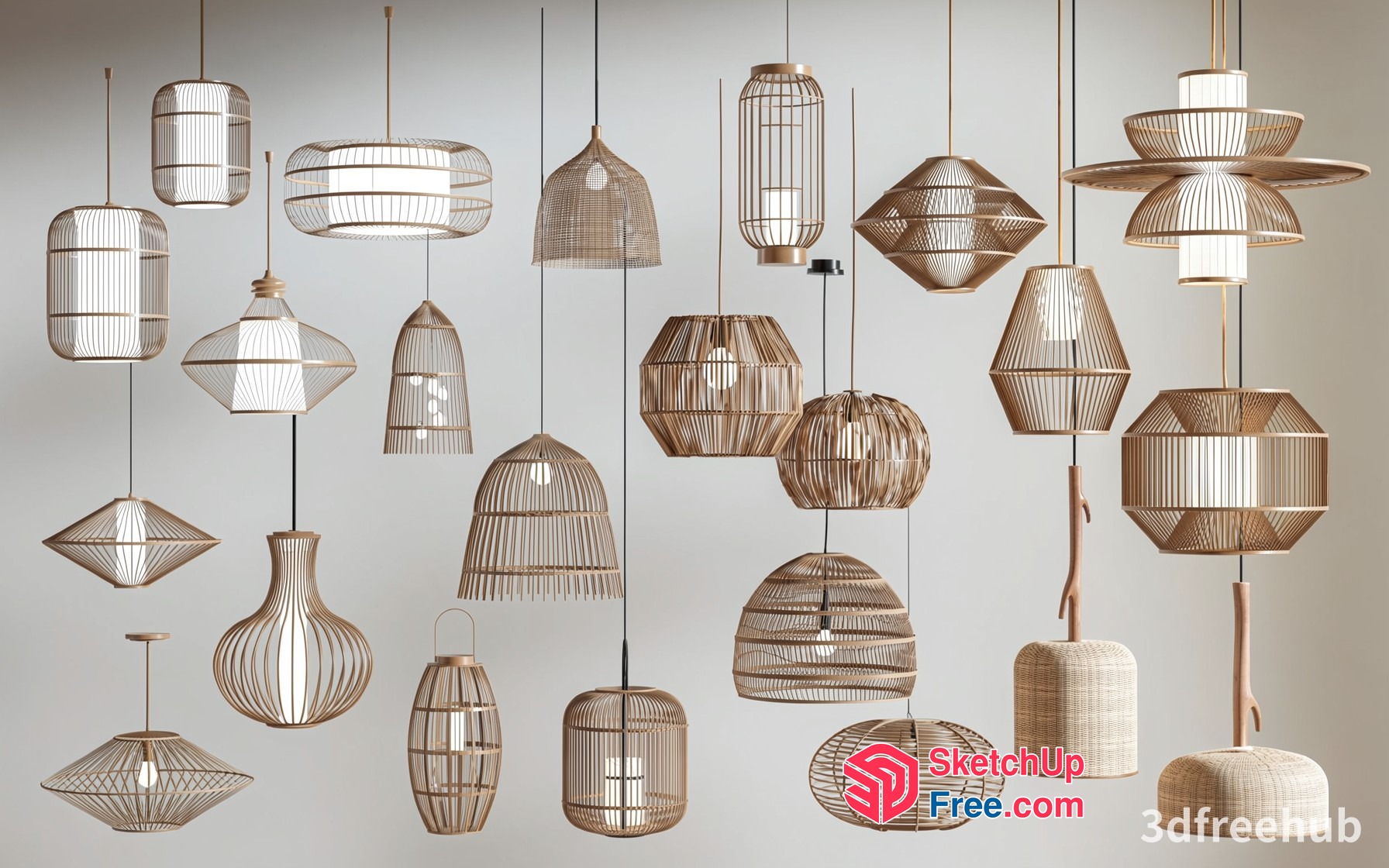 Decorative Pendant Lights 3D SketchUp File