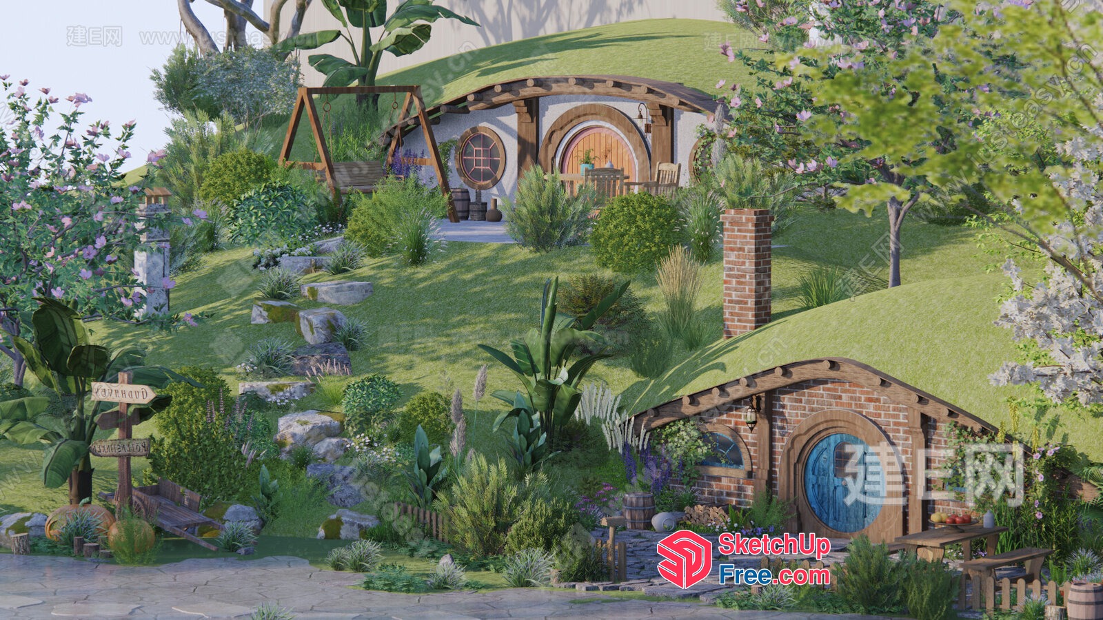 Serene Hobbiton Haven 3D SketchUp File