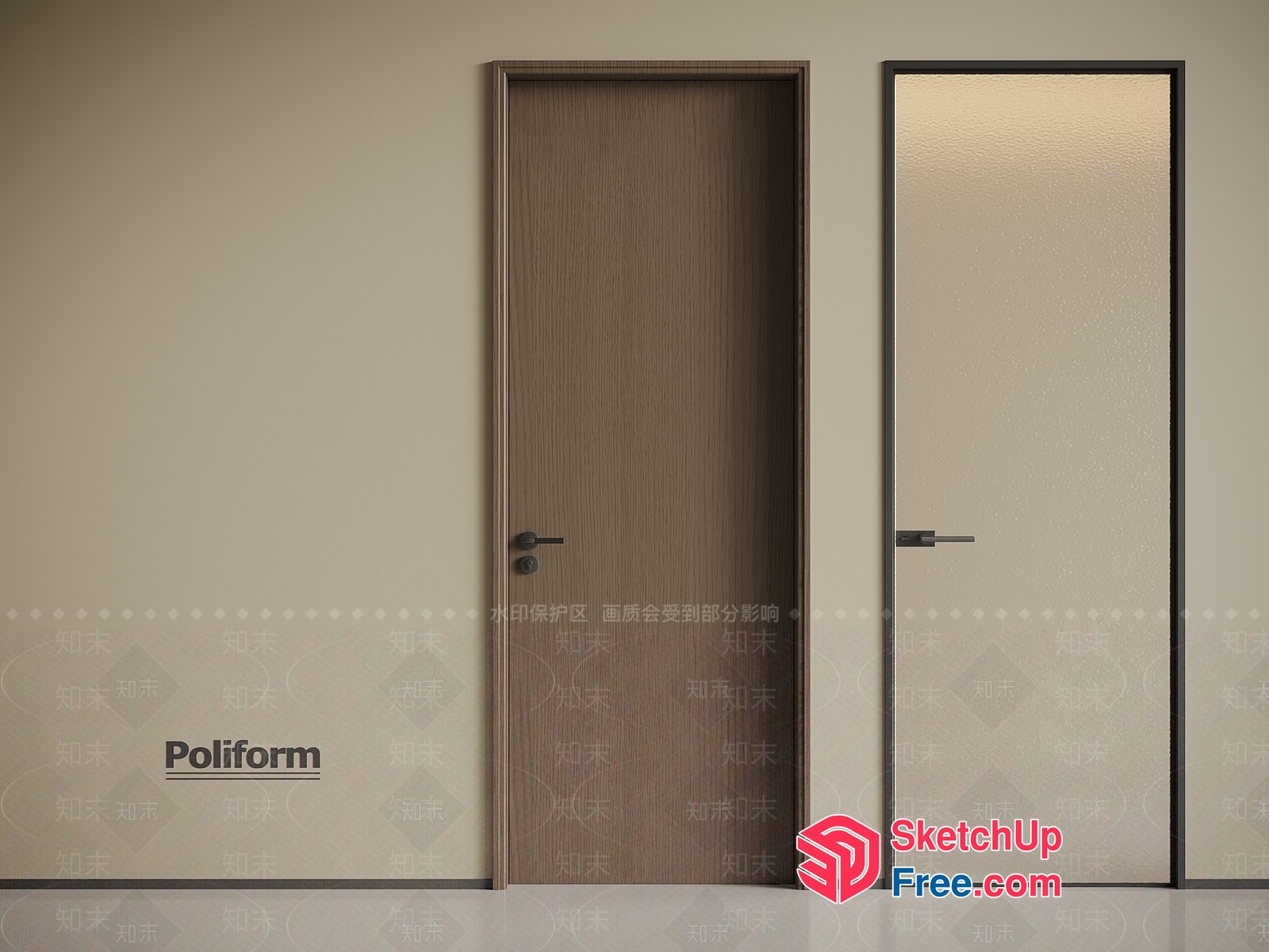 Poliform Door Options 3D SketchUp File