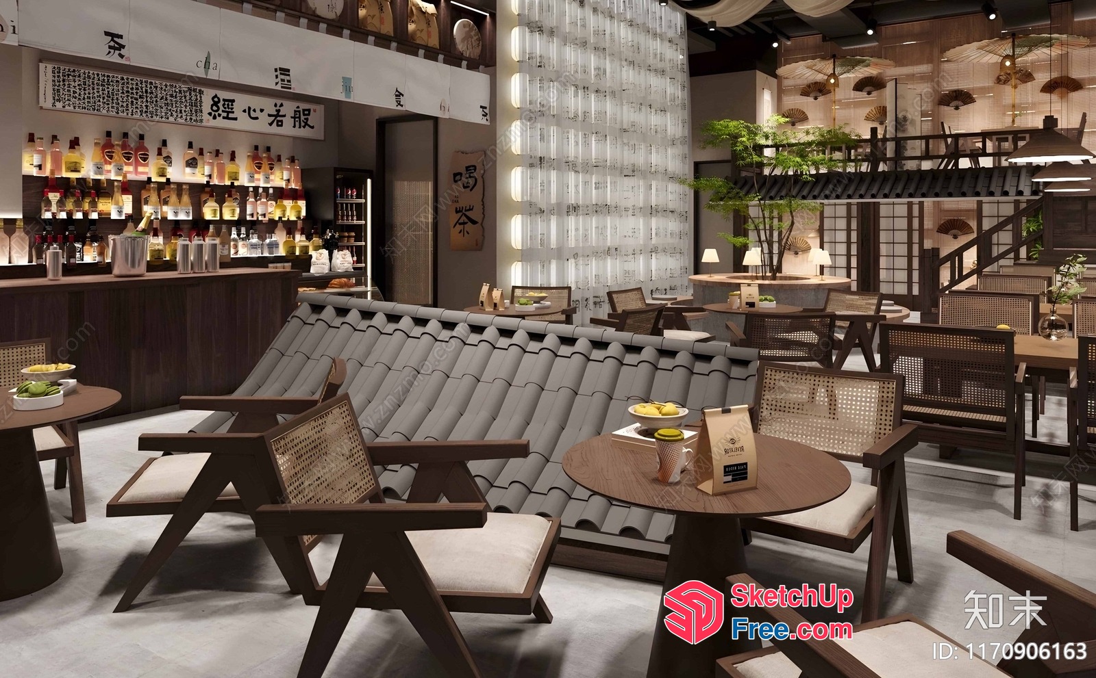 Modern Asian Inspired Interior 3D SketchUp File