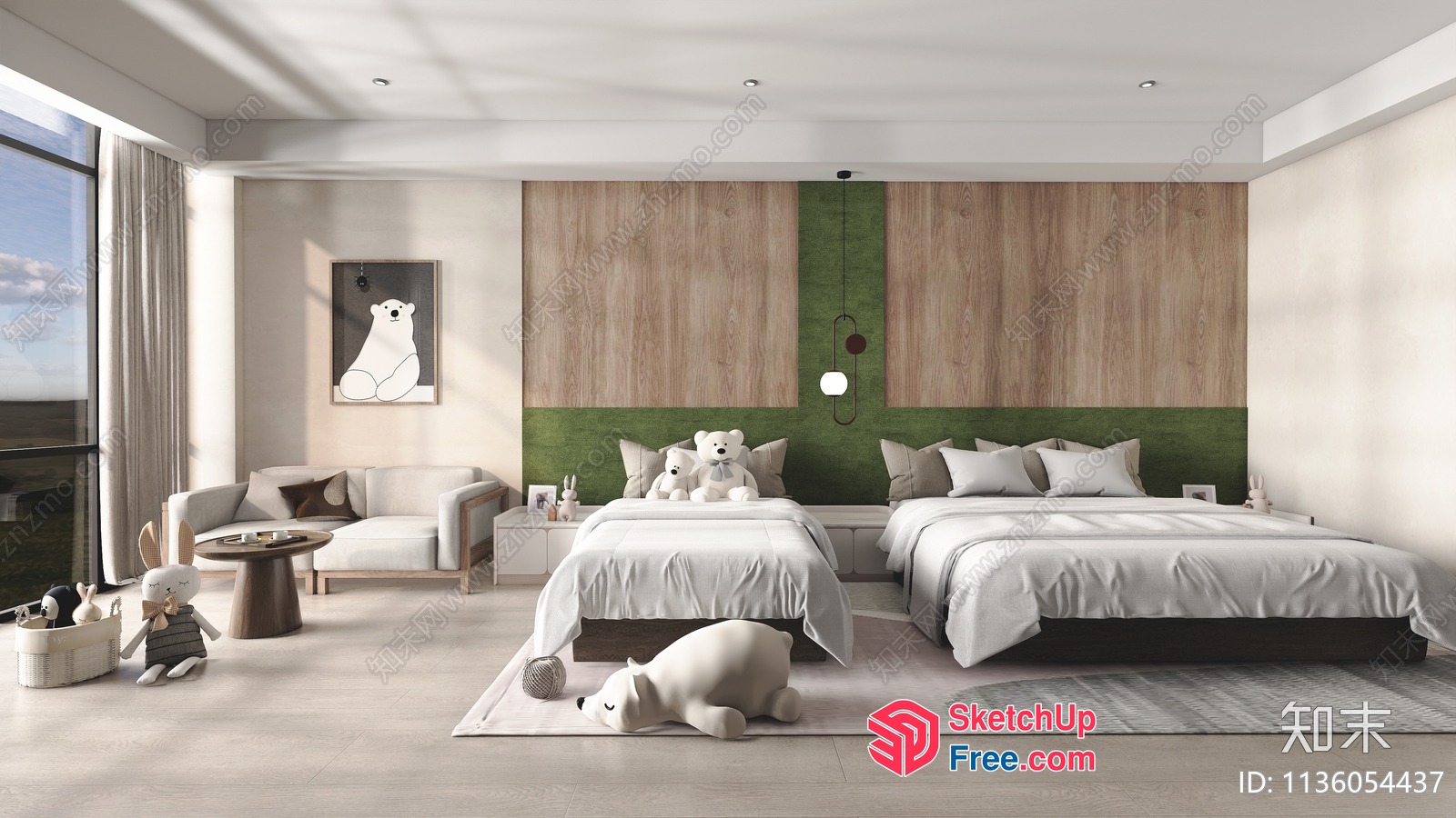 Modern Minimalist Japanese Style Home Interior 3D SketchUp File