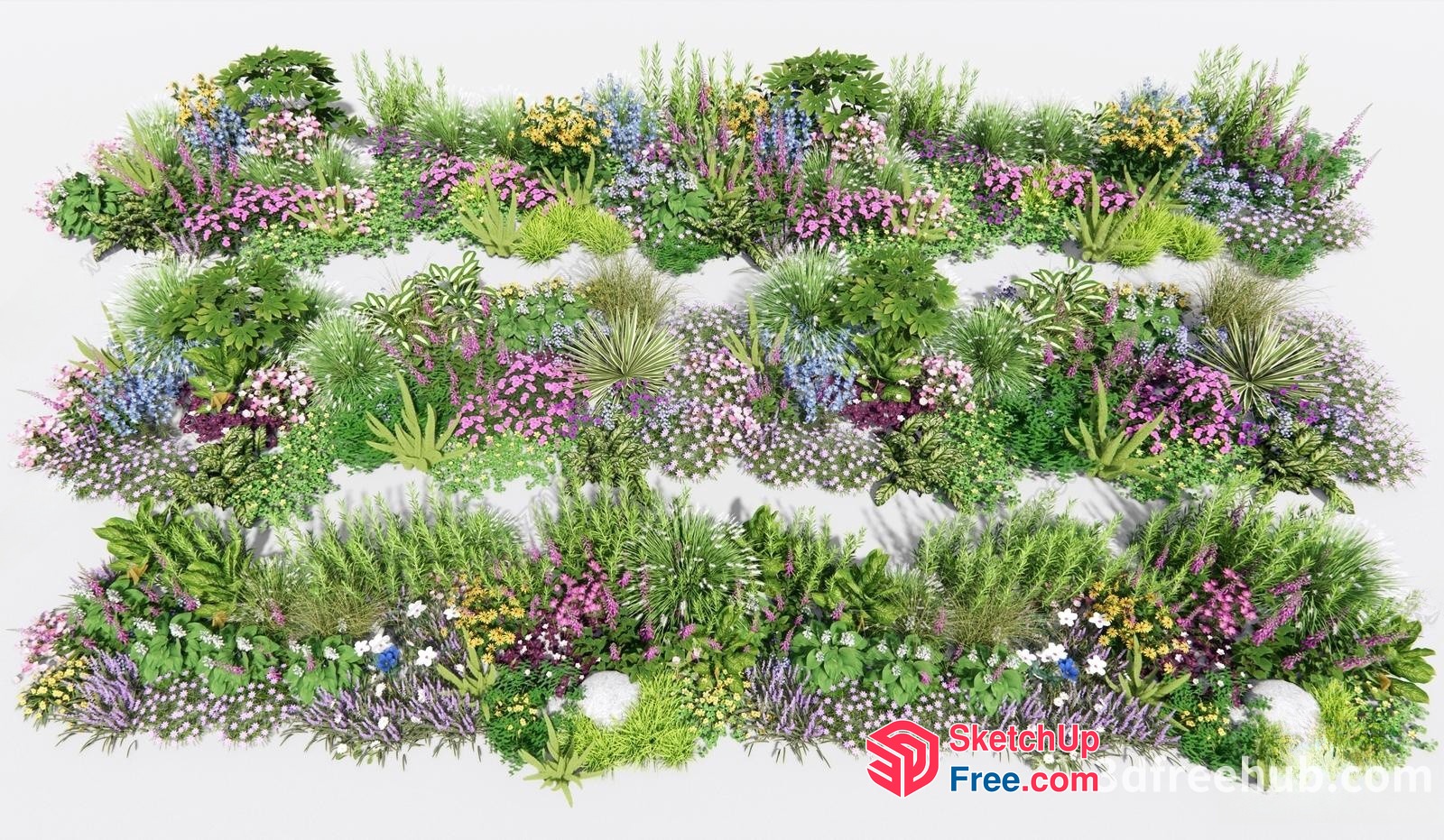 Colorful Flower Arrangement 3D SketchUp File