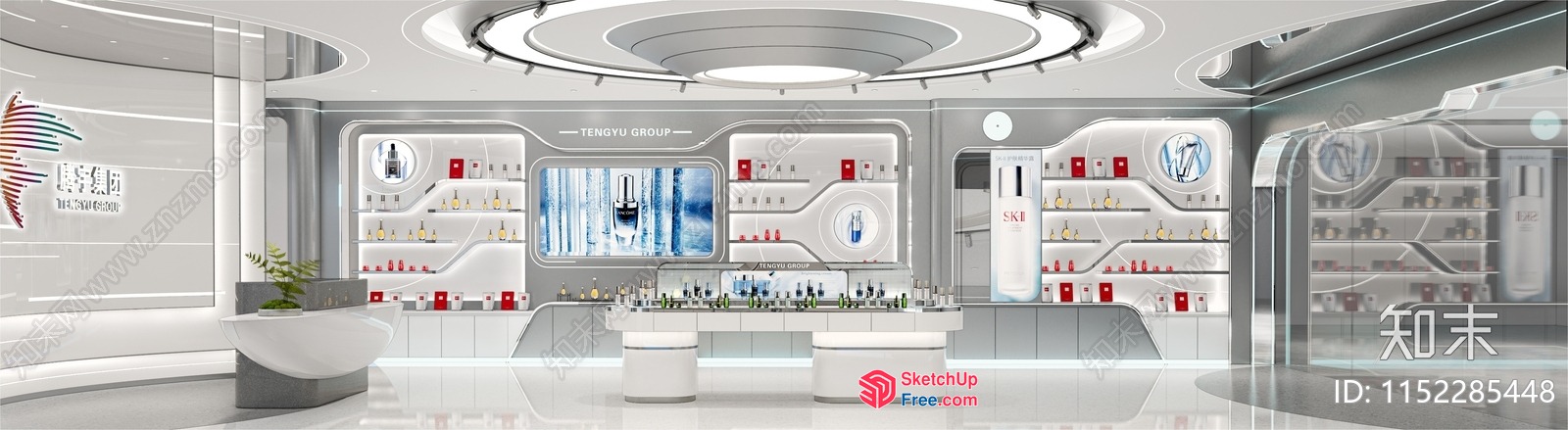 Futuristic Retail Store Interior 3D SketchUp File
