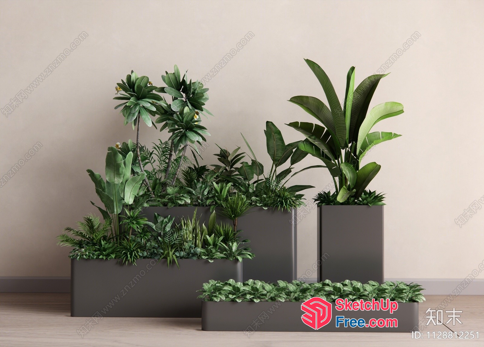 Modern Interior Plants And Planters 3D SketchUp File