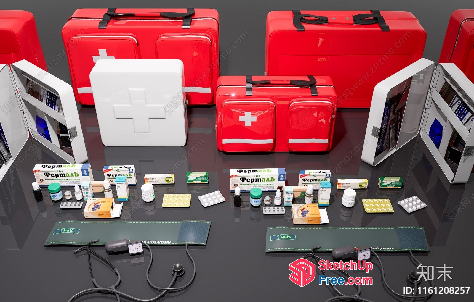 Medical Supplies And First Aid Kit 3D SketchUp File