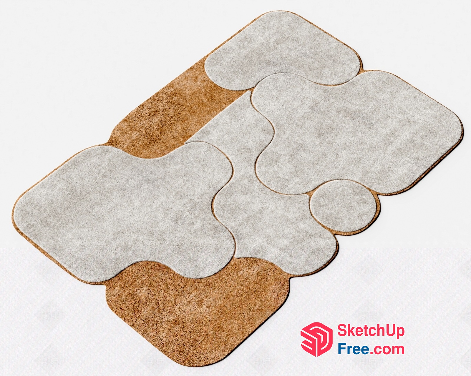 Modern Abstract Rug Design 3D SketchUp File