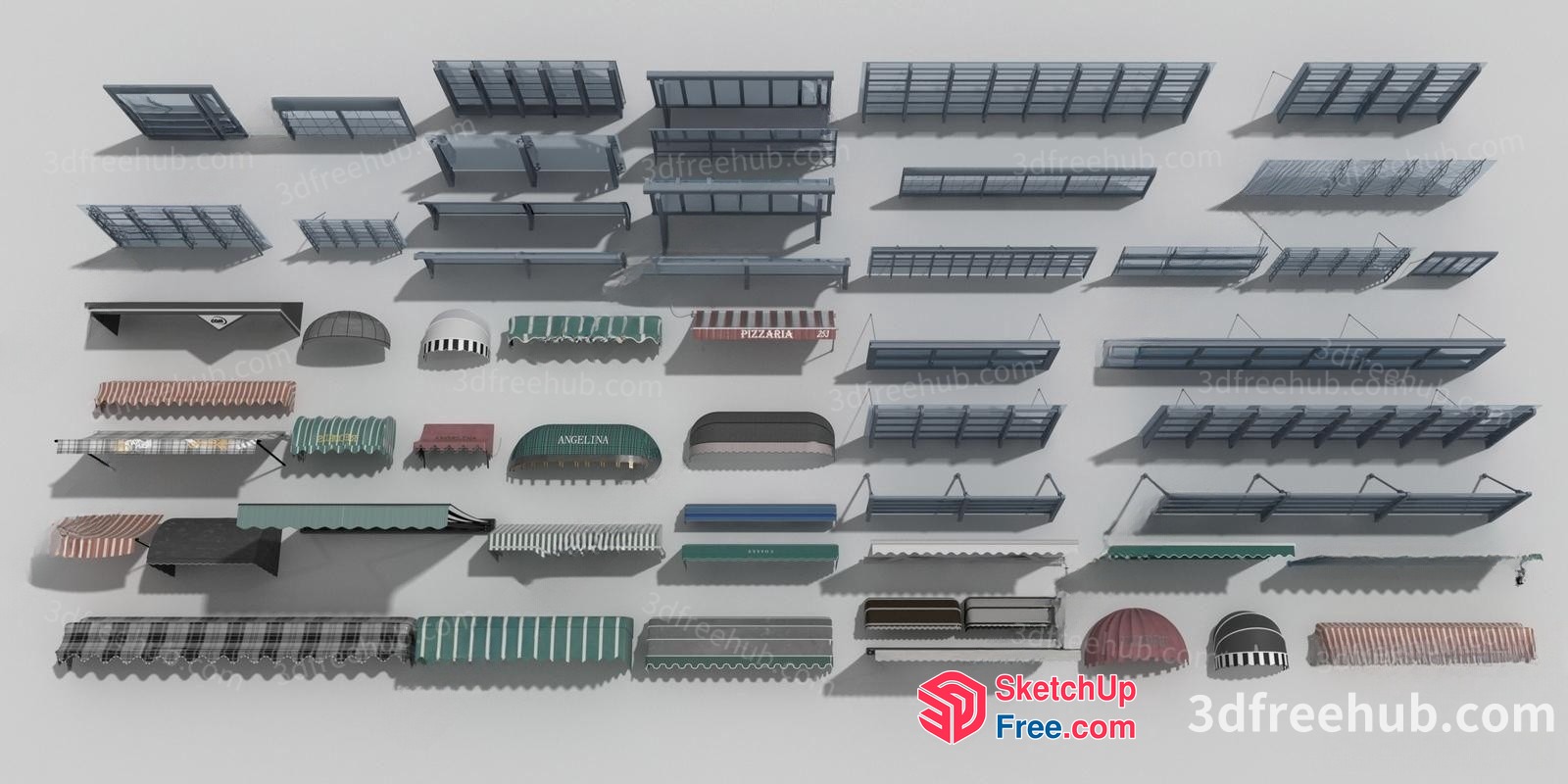 Various Window And Door Styles For Buildings 3D SketchUp File