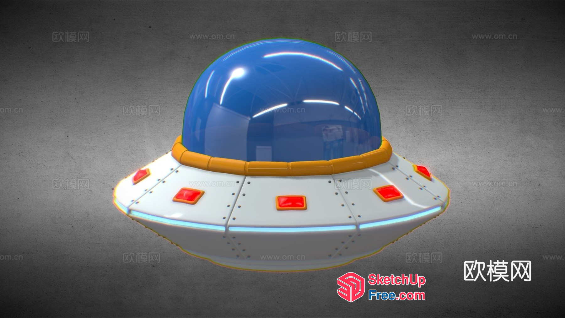 Futuristic Space Capsule 3D SketchUp File