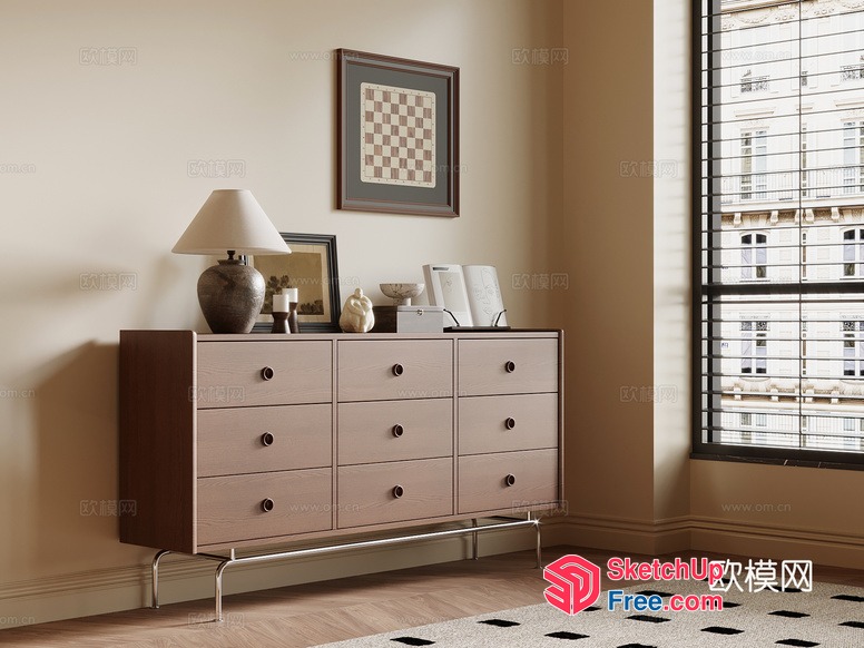 Elegant And Modern Furniture In A Neutral Color Scheme 3D SketchUp File