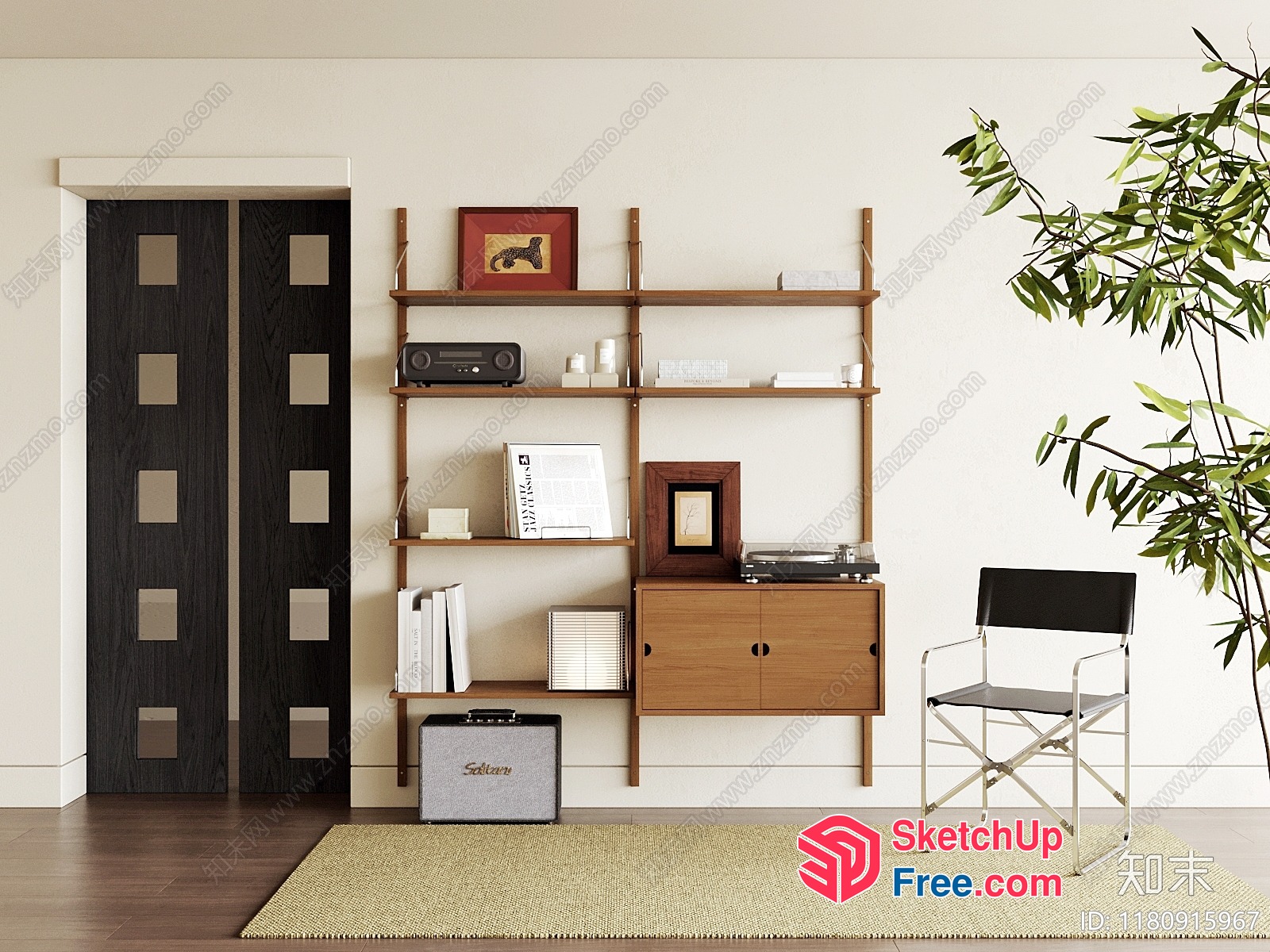 Mid-Century Modern Living Room Decor 3D SketchUp File