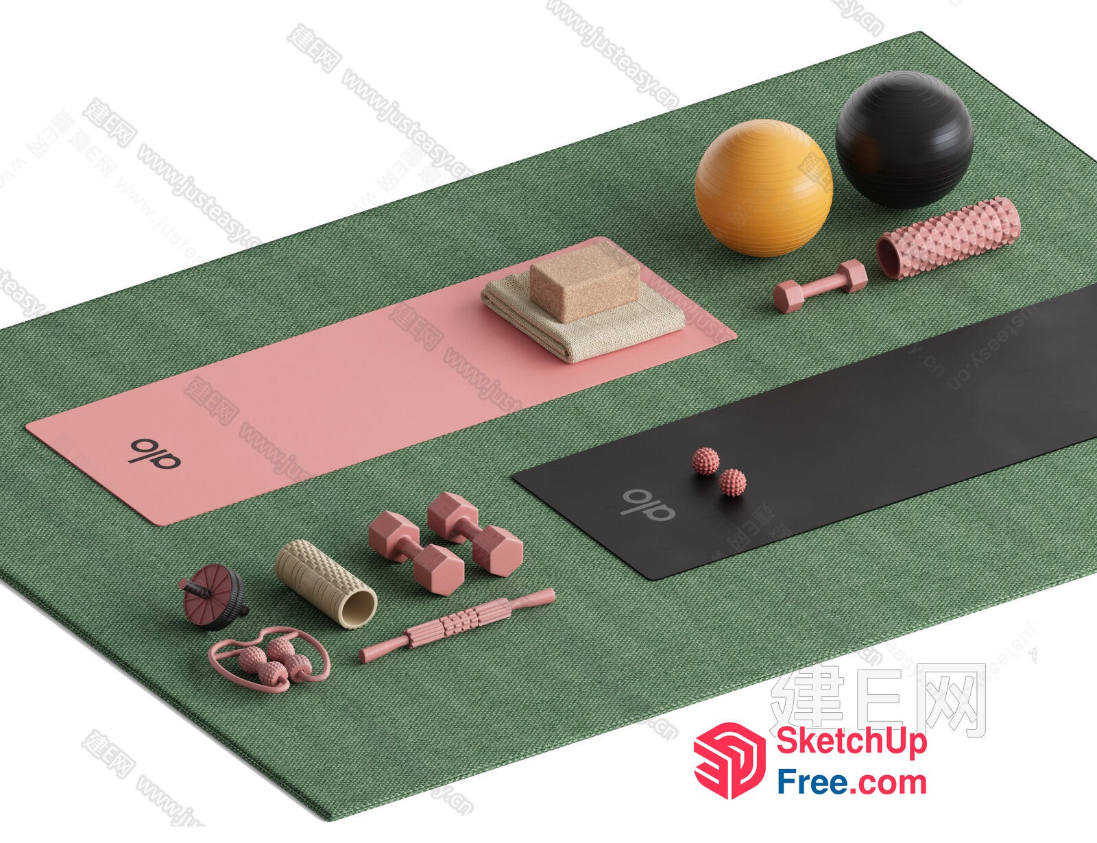 Fitness Equipment Collection 3D SketchUp File