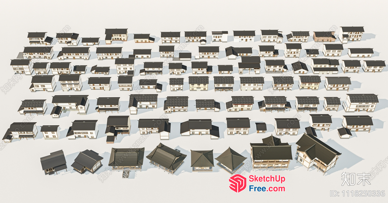 Asian Style Homes And Villas 3D SketchUp File
