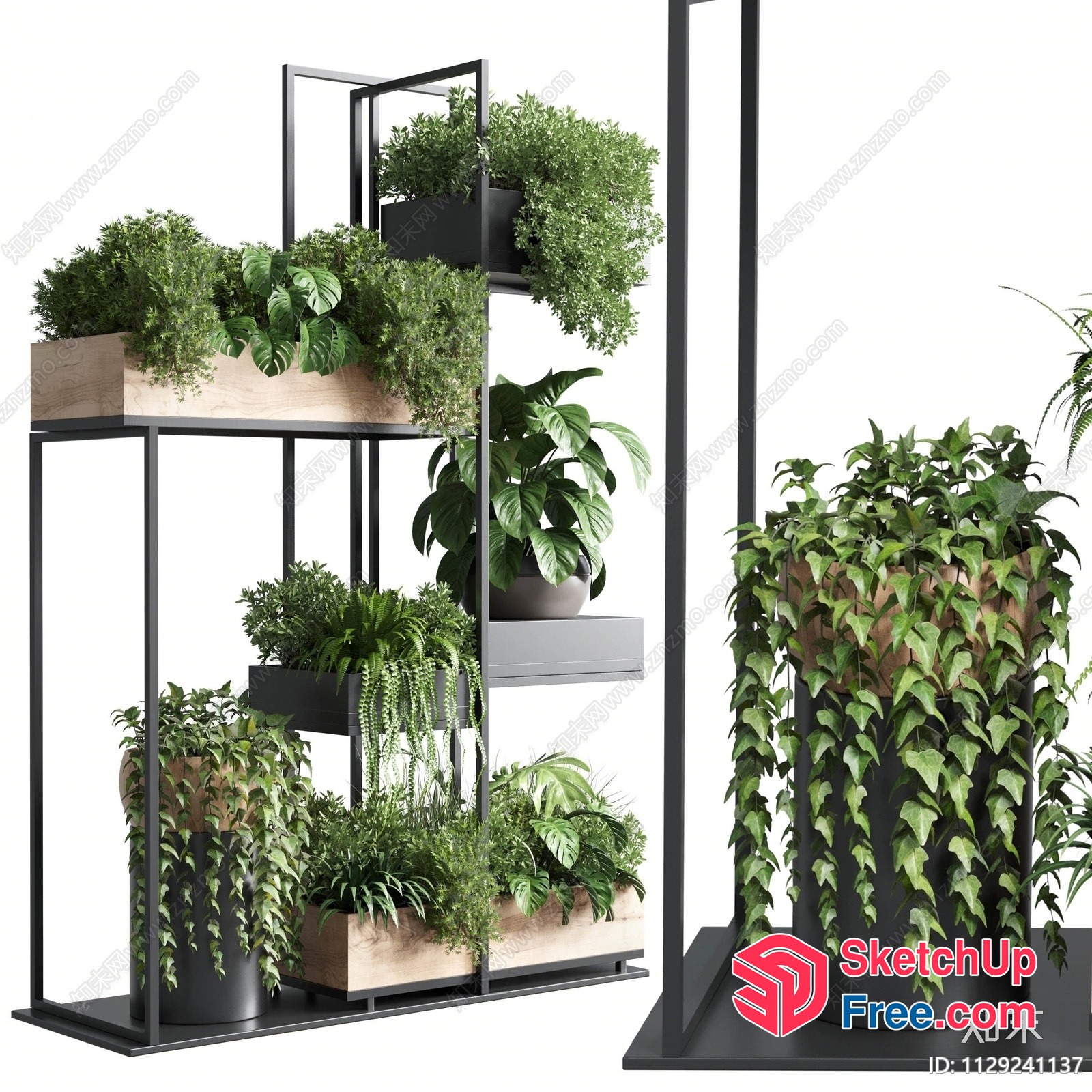 Modern Greenery Display Stand 3D SketchUp File