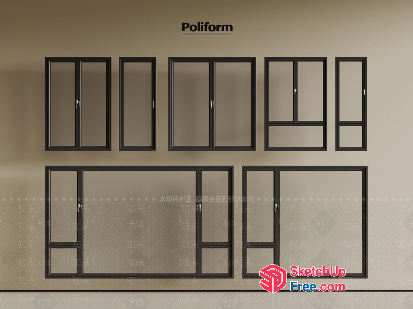Poliform Window Frames 3D SketchUp File