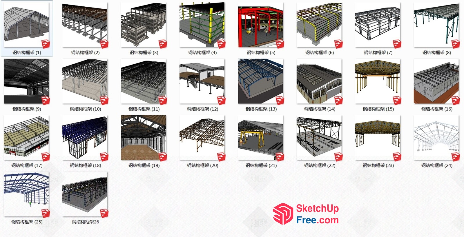 3D Models Of Various Buildings And Structures 3D SketchUp File