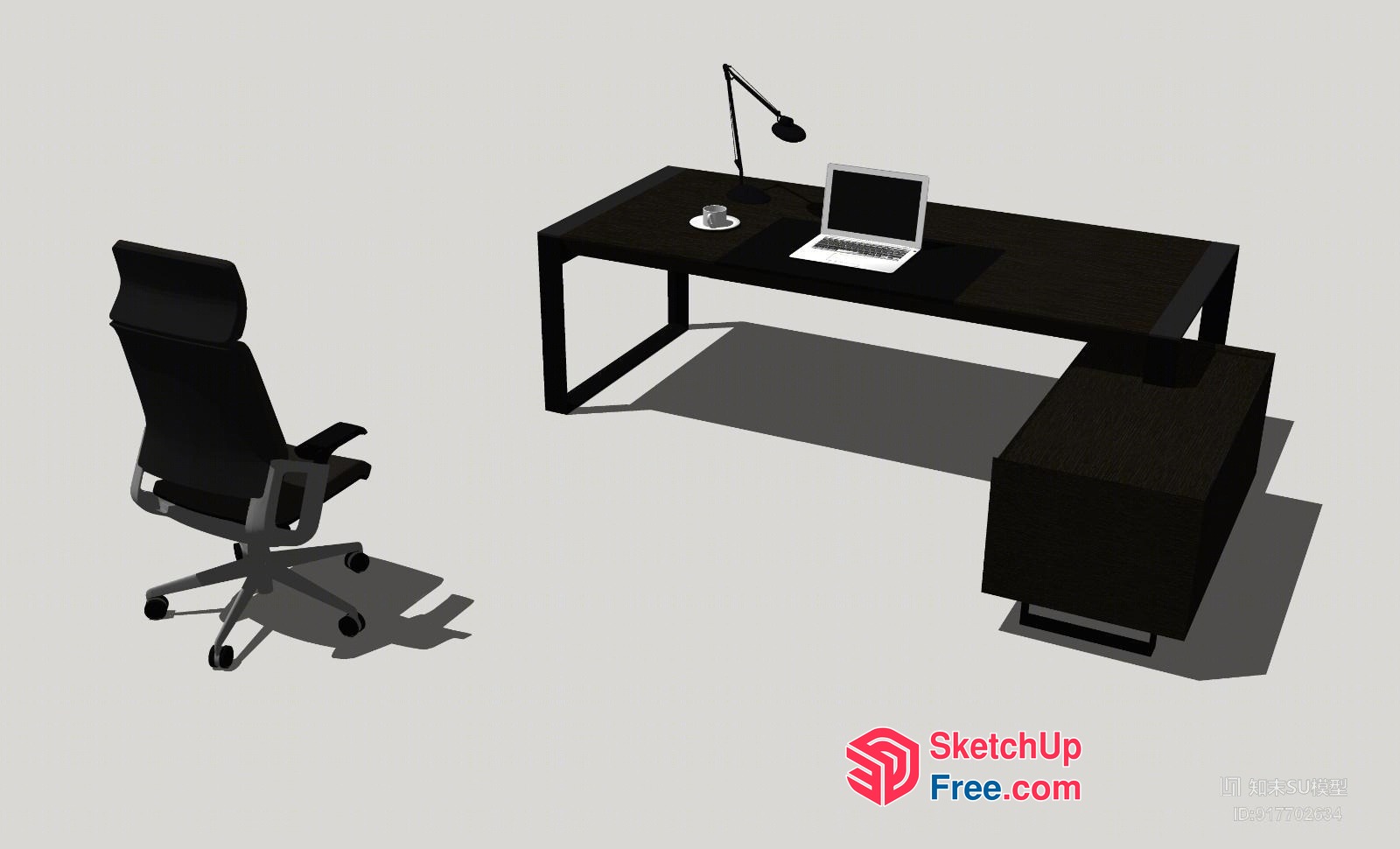 Minimalist Office Furniture Set 3D SketchUp File