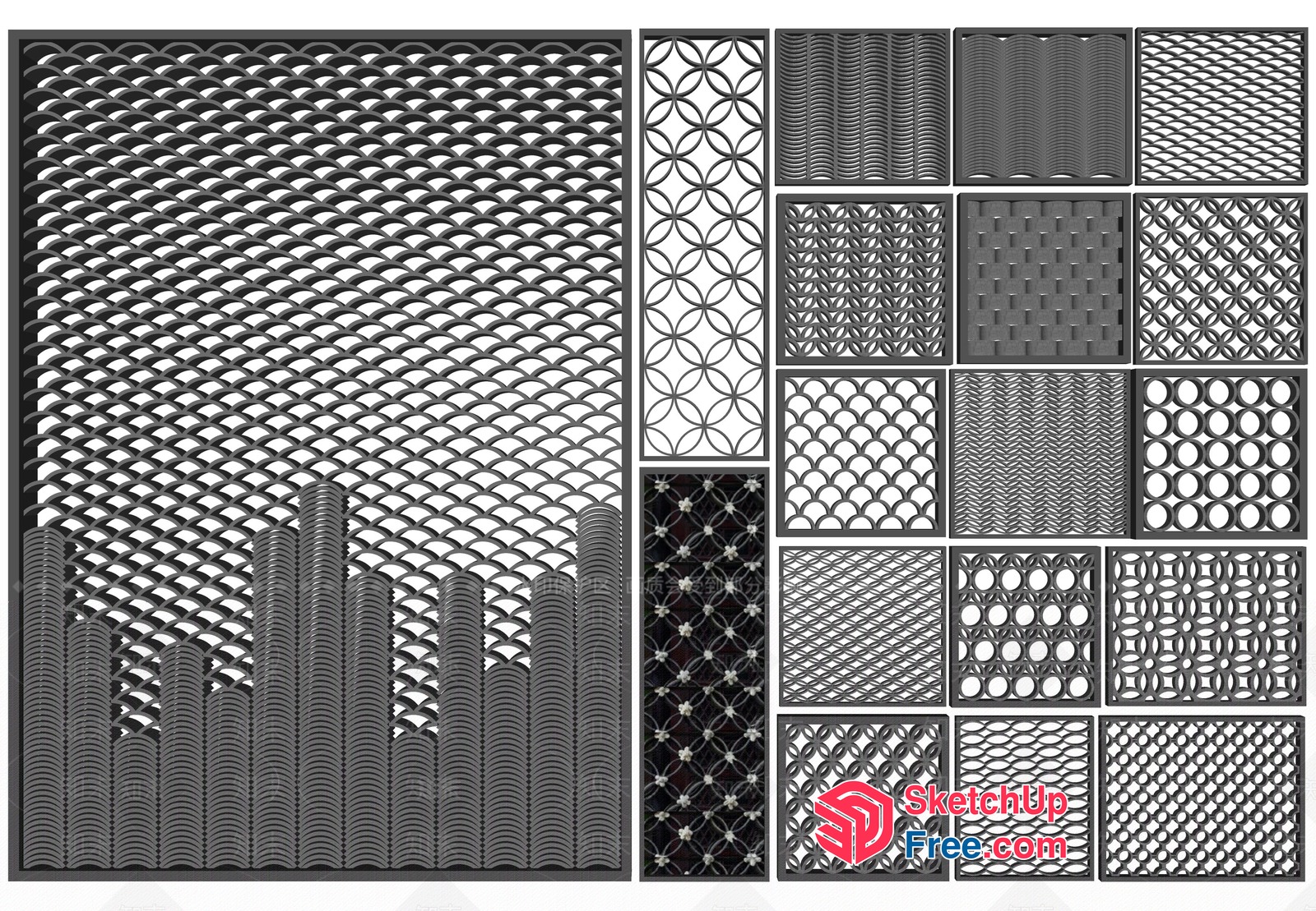 Intricate Geometric Patterns - Industrial Style 3D SketchUp File