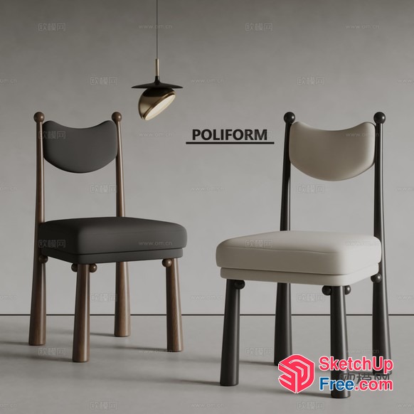 Elegant Modern Chairs 3D SketchUp File
