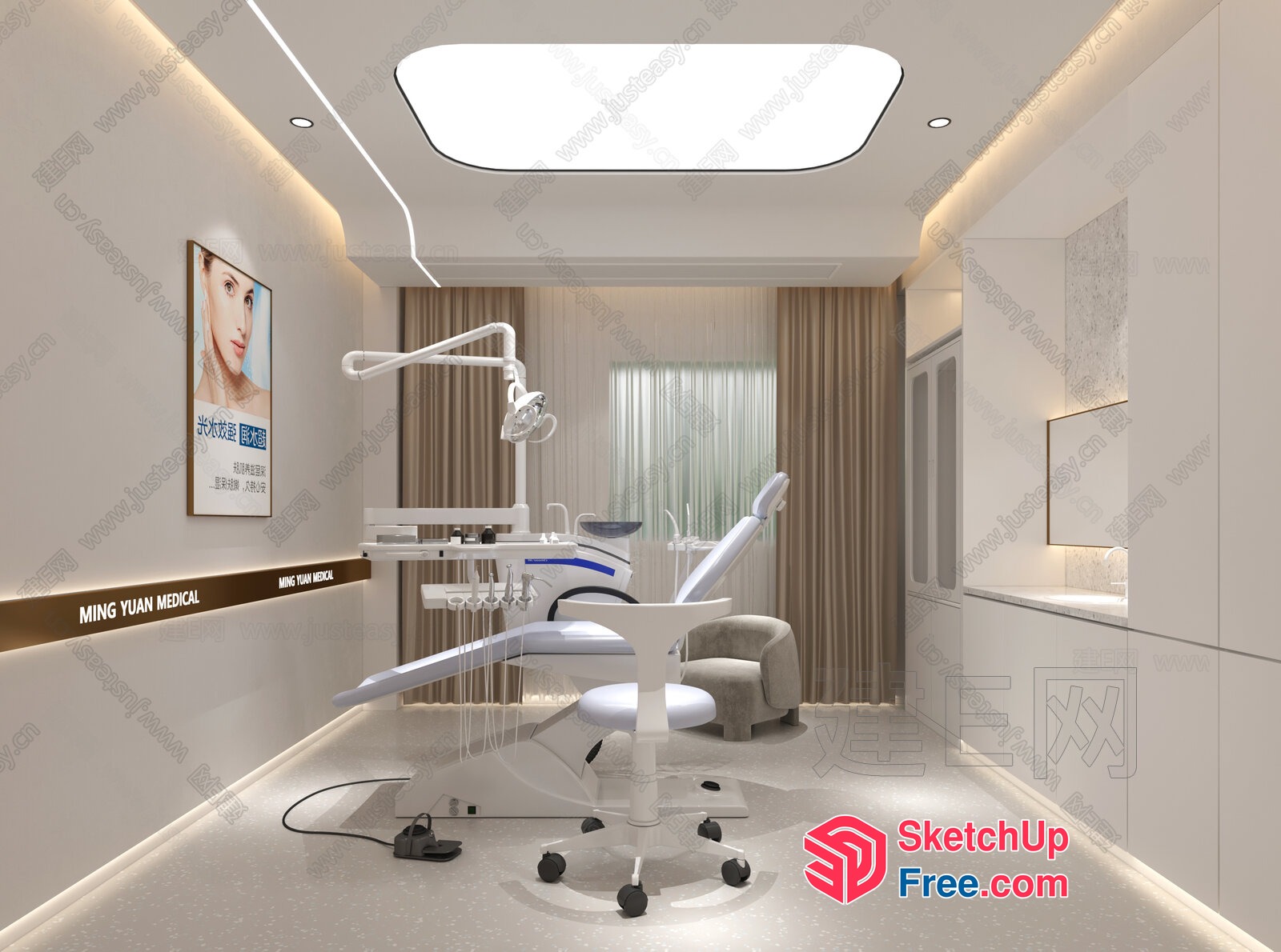 Modern Dental Clinic Interior Design 3D SketchUp File