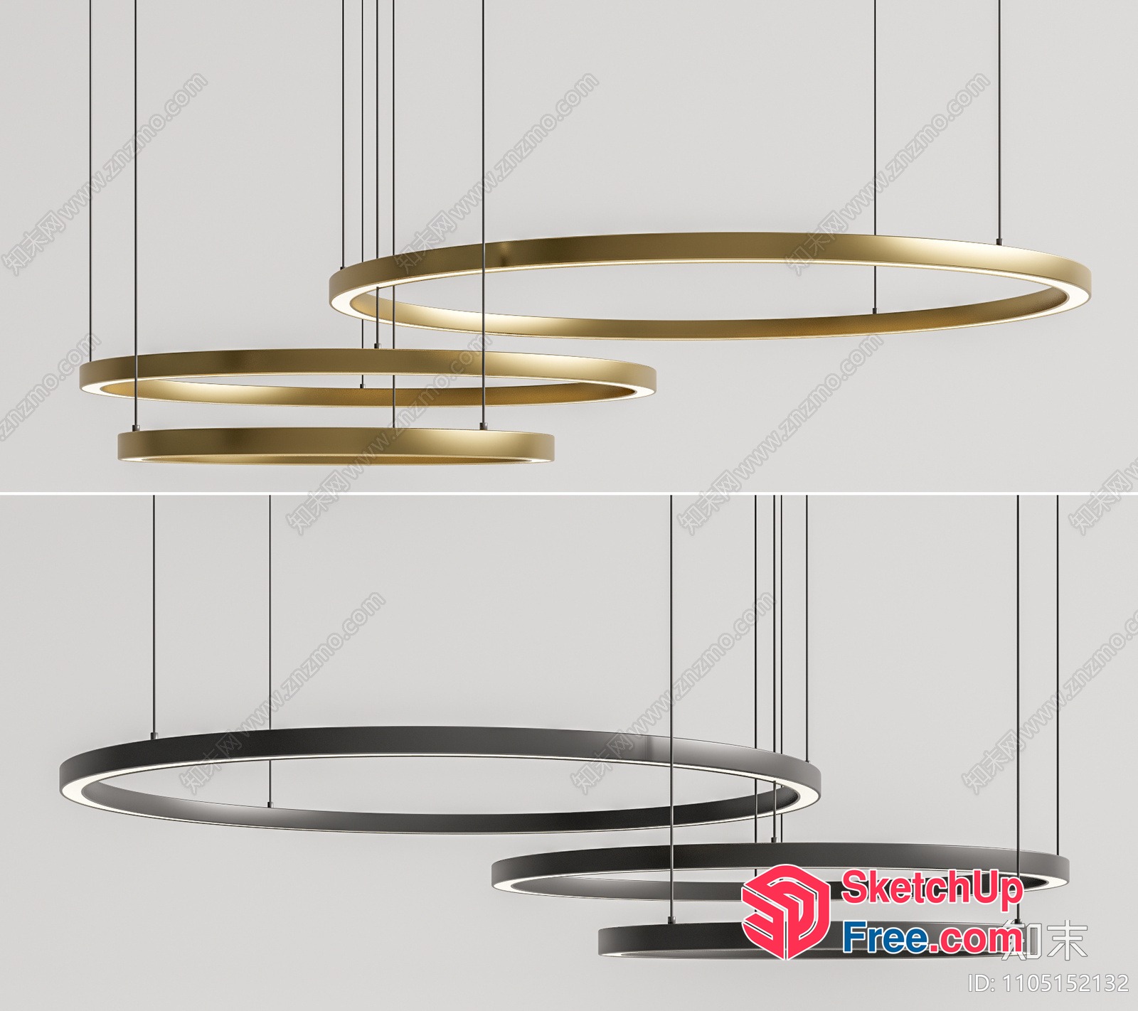 Modern Hanging Lighting Fixtures 3D SketchUp File