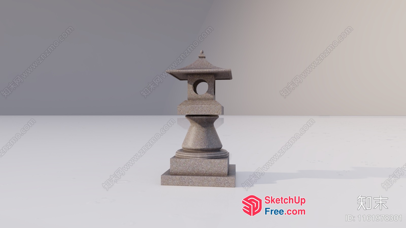 Japanese Style Stone Lantern 3D SketchUp File