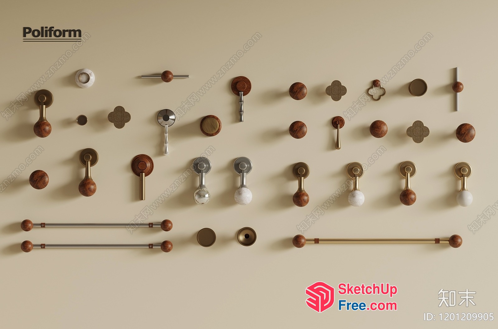 Poliform Hardware Options 3D SketchUp File