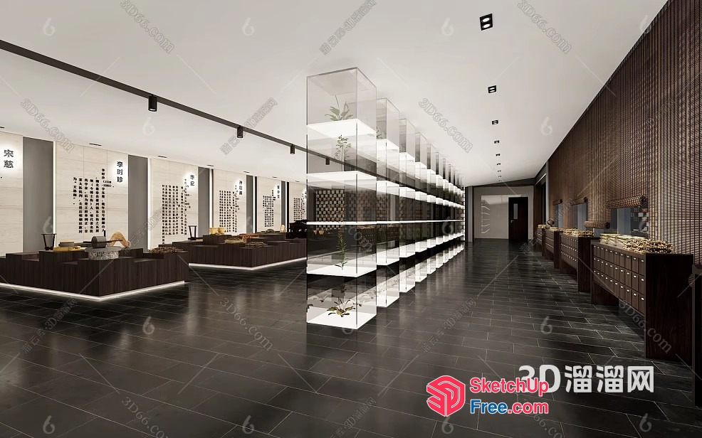 Modern Commercial Space 3D SketchUp File