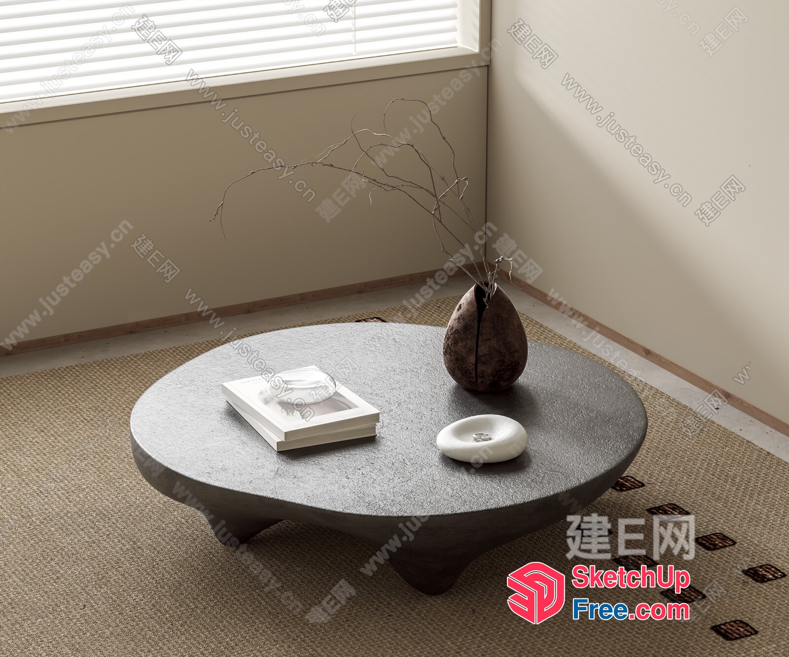 Elegant And Minimalist Living Room Decor 3D SketchUp File
