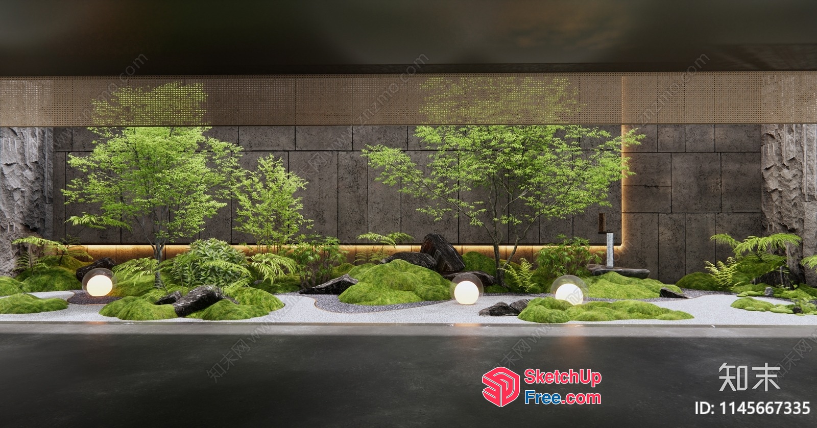 Elegant And Serene Japanese-Inspired Interior Design 3D SketchUp File