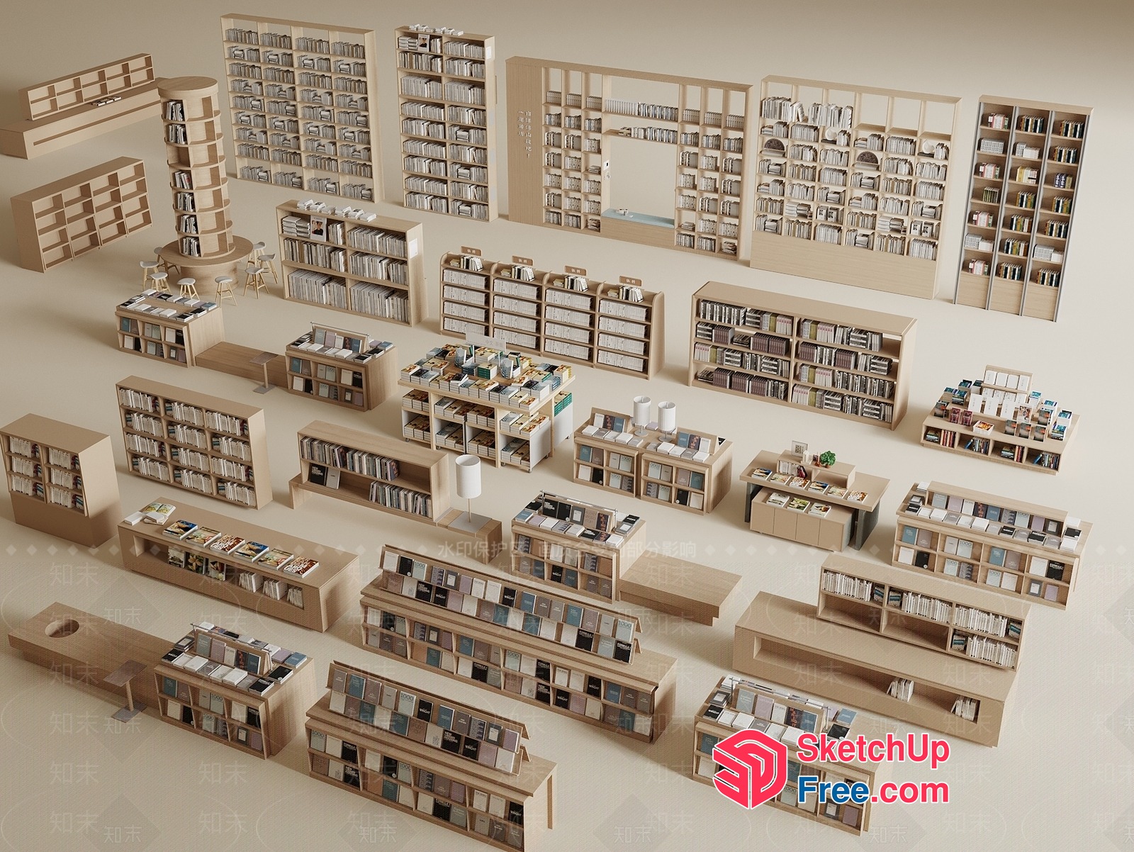 Library Interior Design 3D SketchUp File