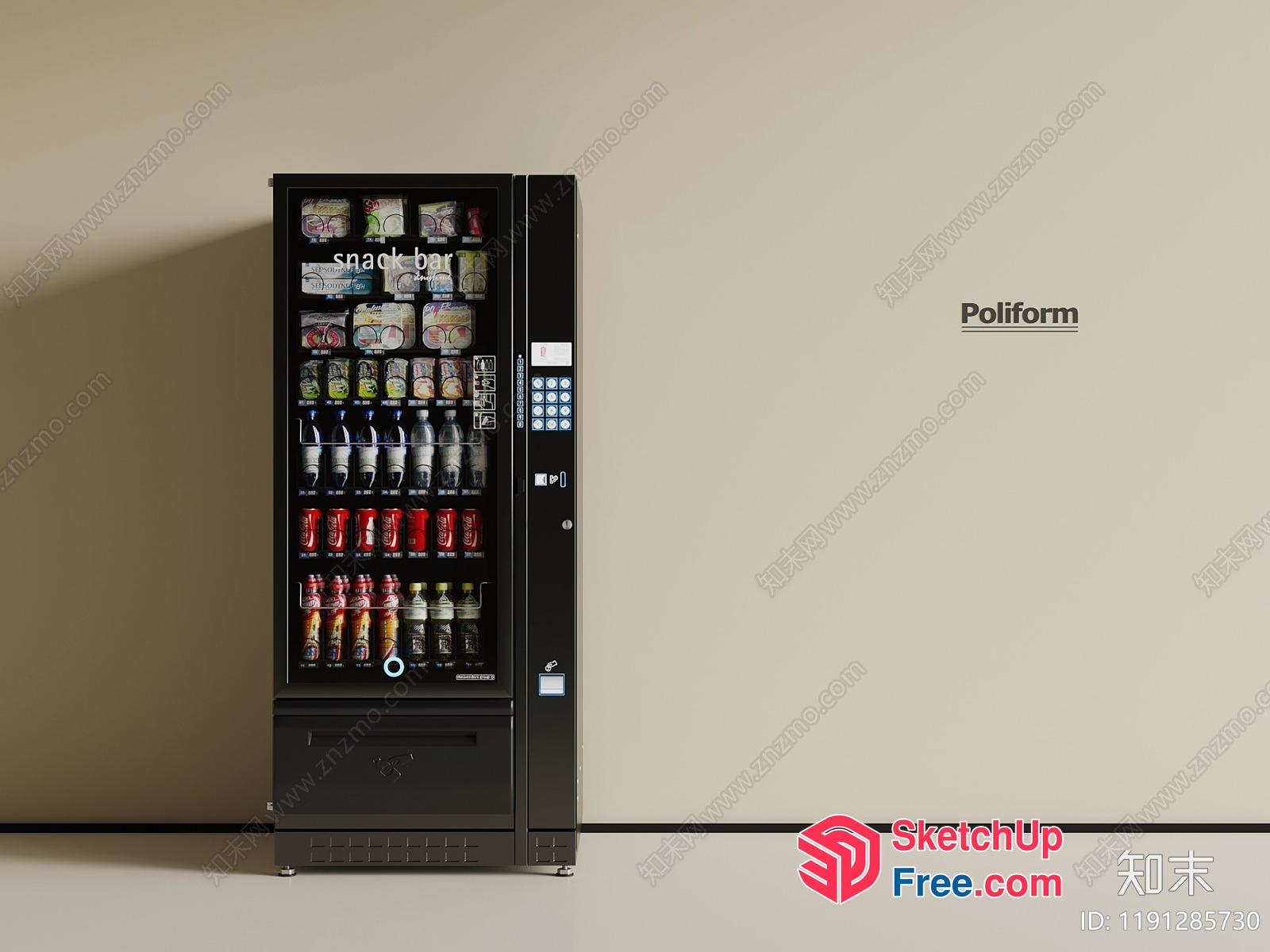 Snack Bar Vending Machine 3D SketchUp File